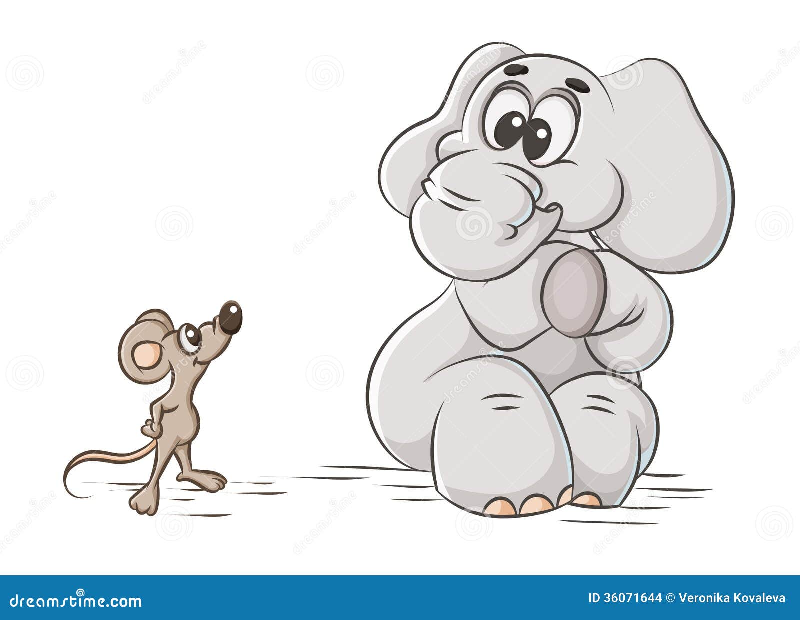 Elephant and mouse stock vector. Illustration of element ...