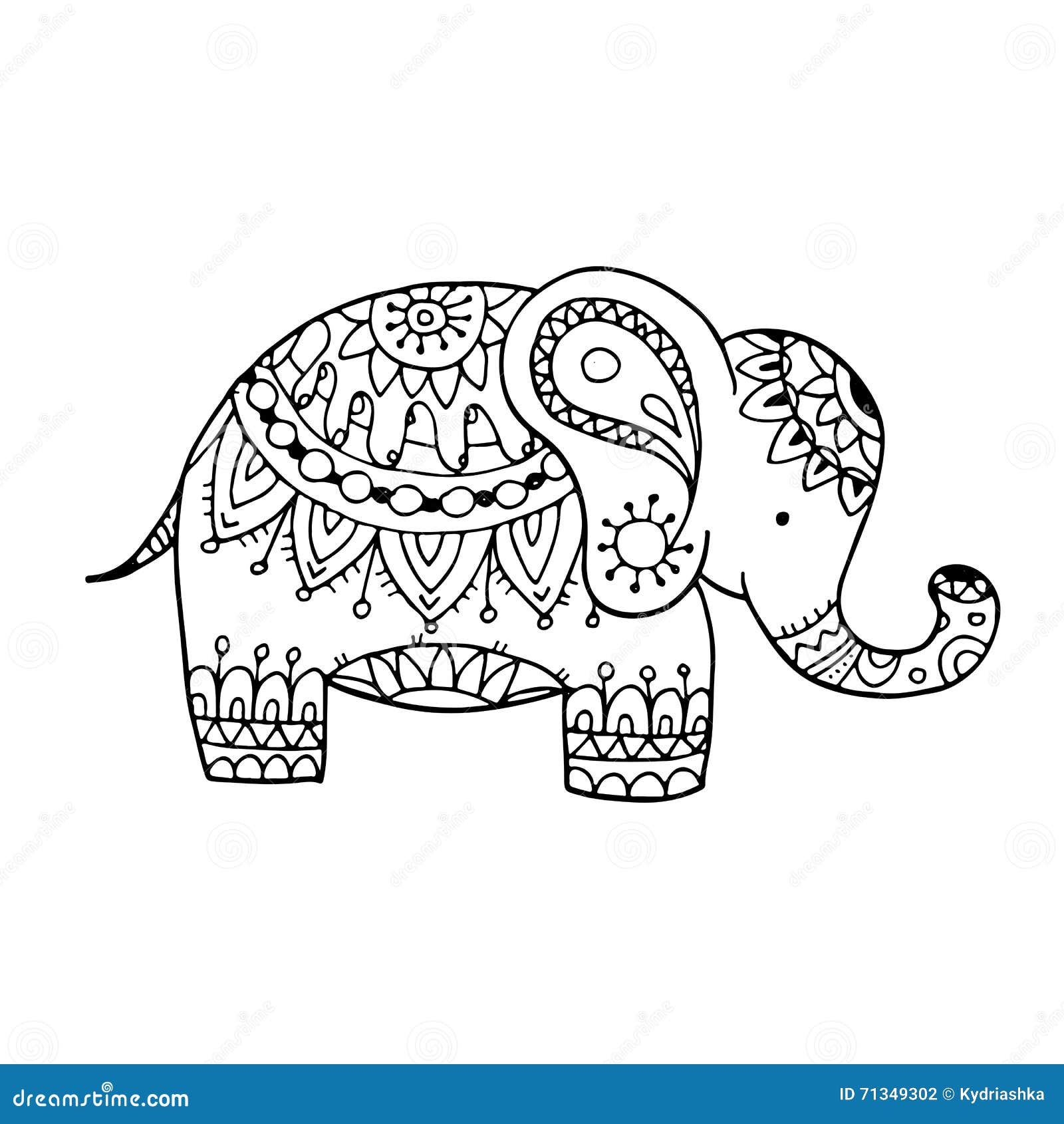 CJO Photo: Elephant Coloring Page, image size:1600x1690