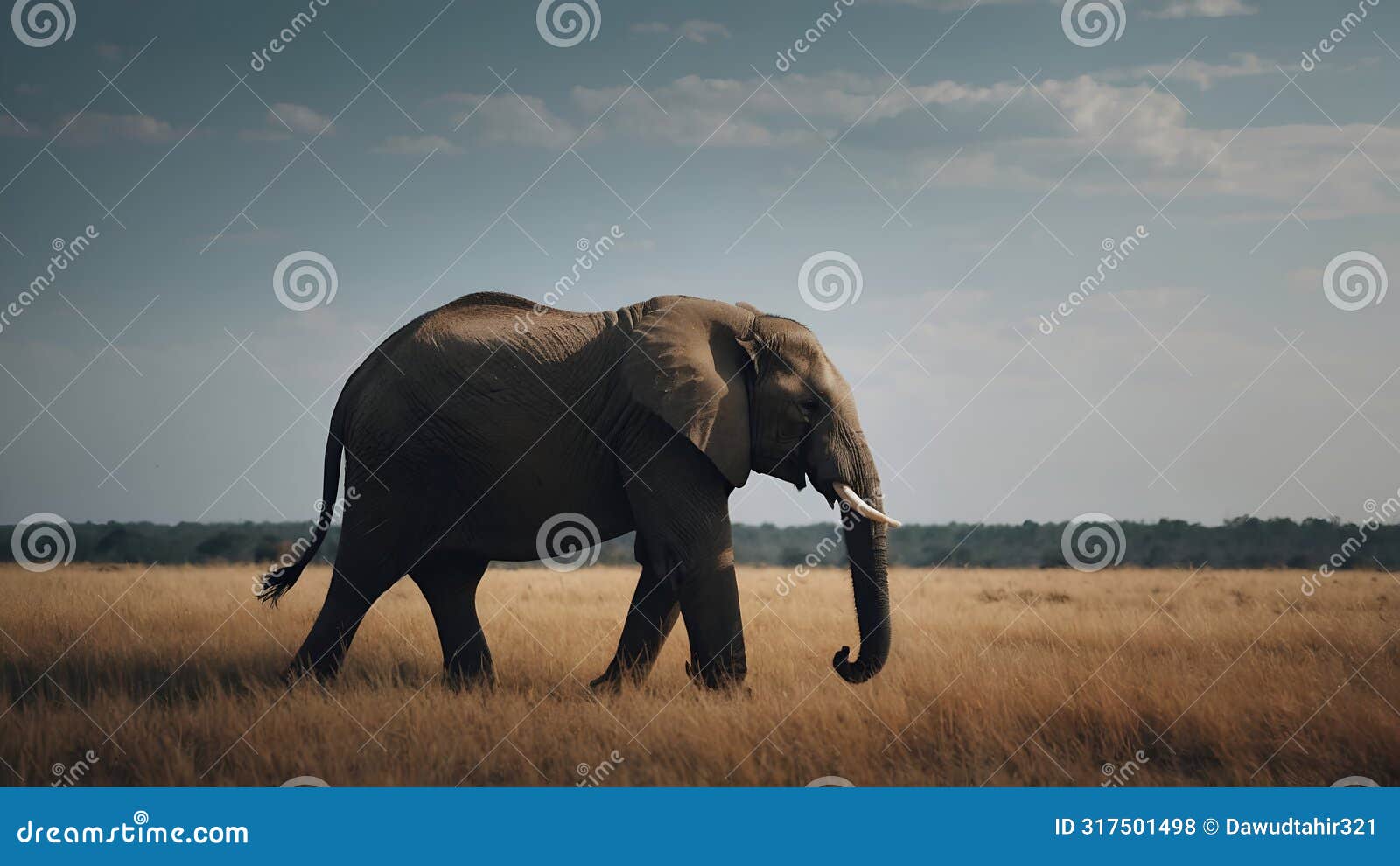 an elephant is standing in a field with the sky in the background trunk tales exploring