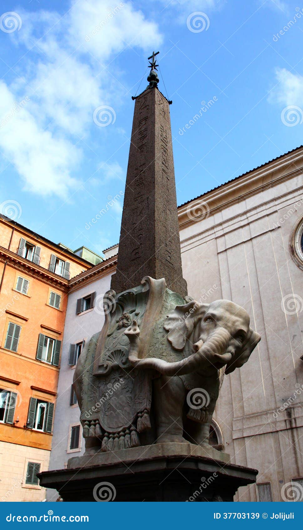 Elephant Statue with Obelisk, Rome Stock Image Image of rome, elephant 37703139