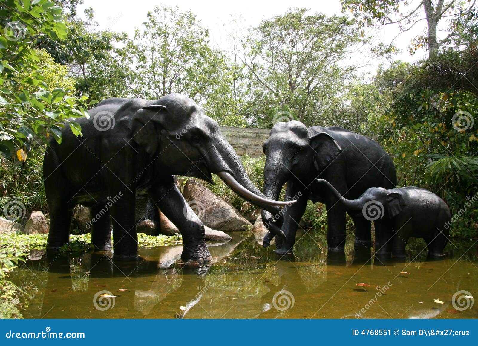 Elephant Statues Singapore Zoo, Singapore Stock Image Image of sign, asian 4768551