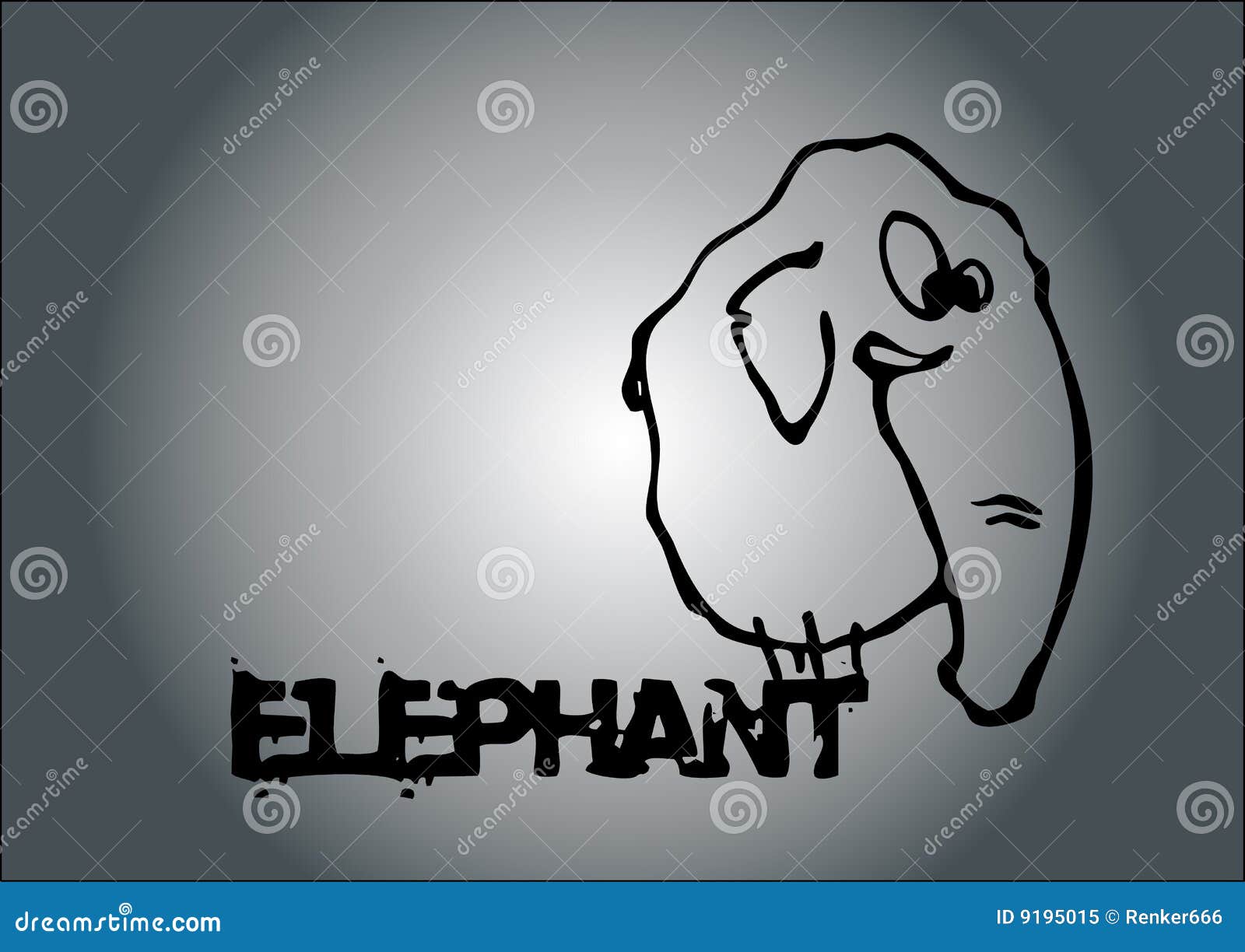 Elephant vector stock vector. Illustration of shape, nose - 9195015