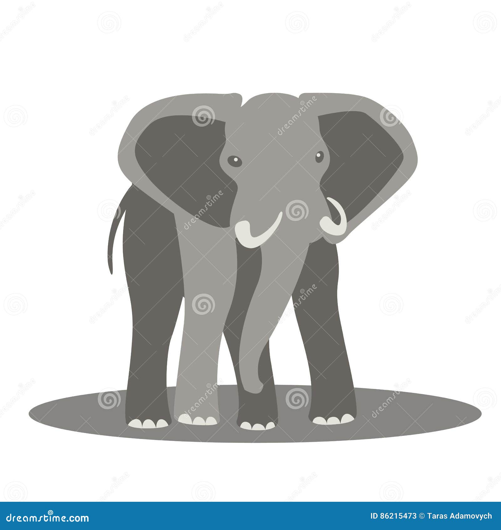 Elephant Vector Illustration Style Flat Stock Vector - Illustration of