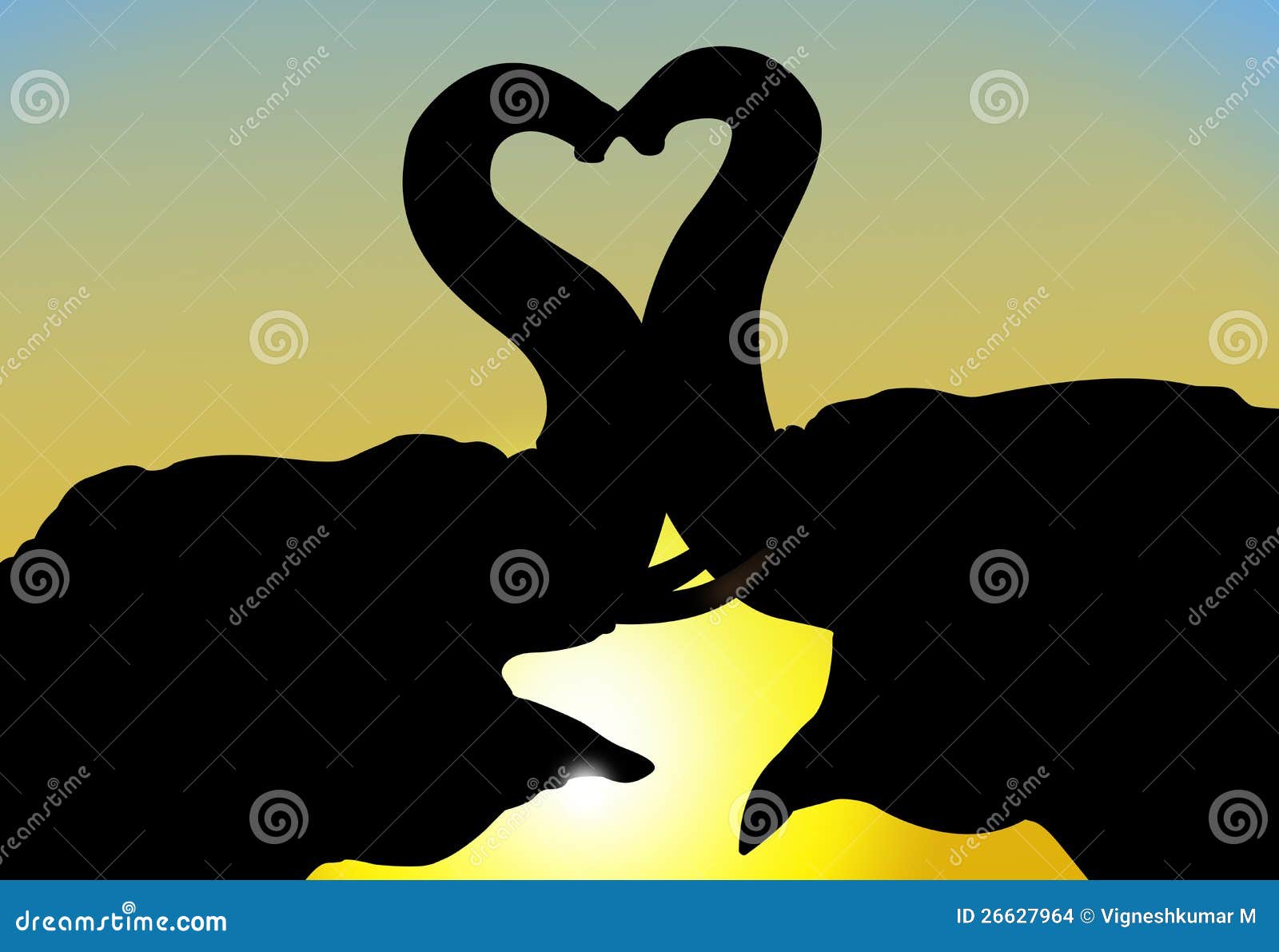 elephants in love