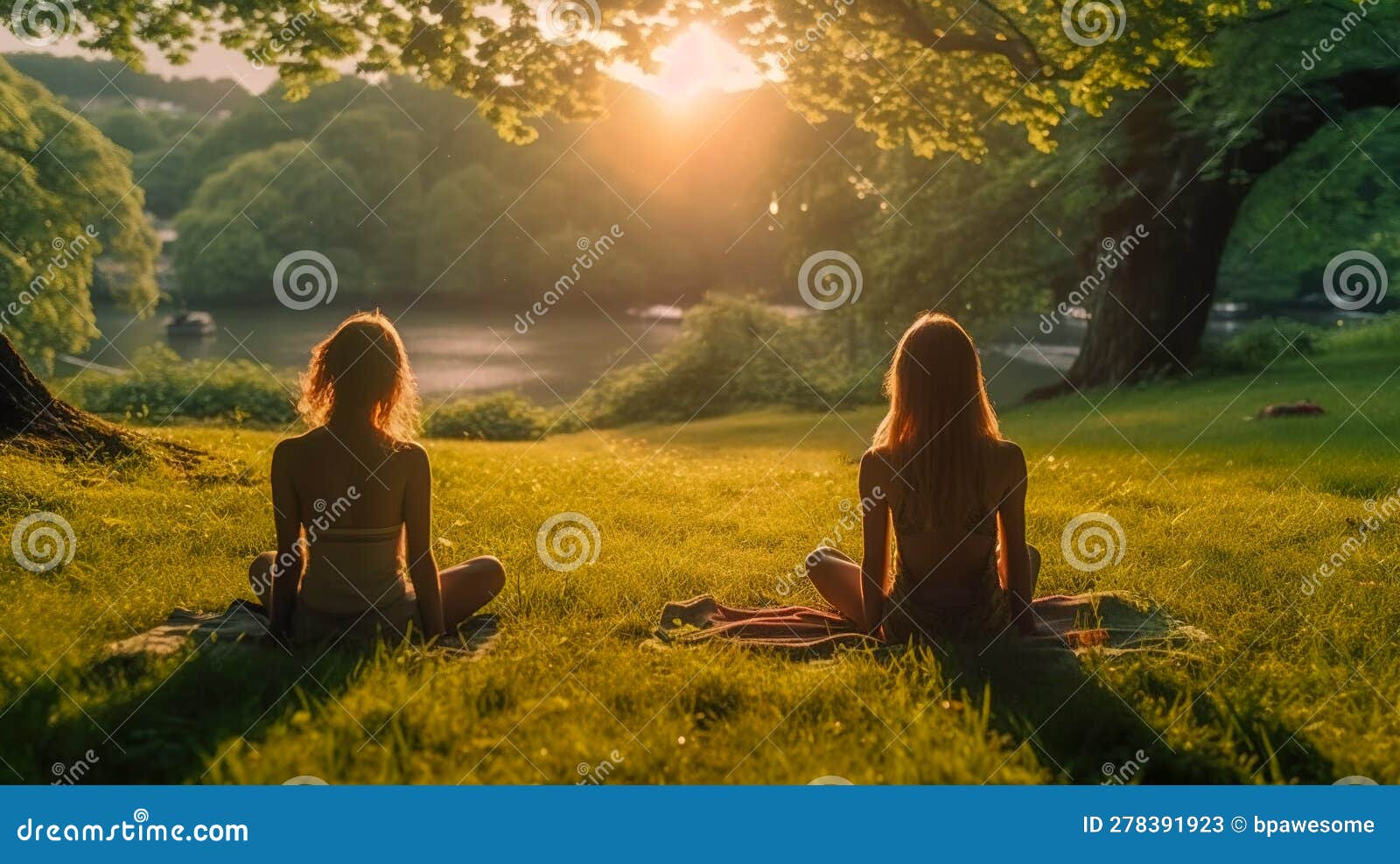 Elevate Your Yoga Practice, Young Women Gather in a Green Park for an  Invigorating Yoga Session, Generative AI Stock Illustration - Illustration  of park, flexibility: 278391923