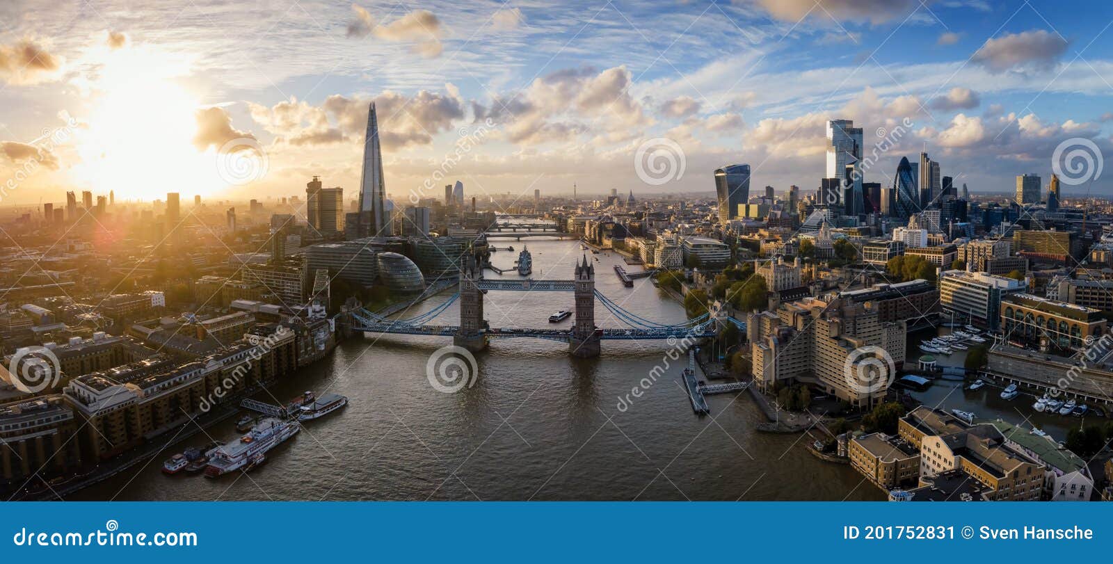 Elevated, Panoramic View of the Skyline of London, United Kingdom