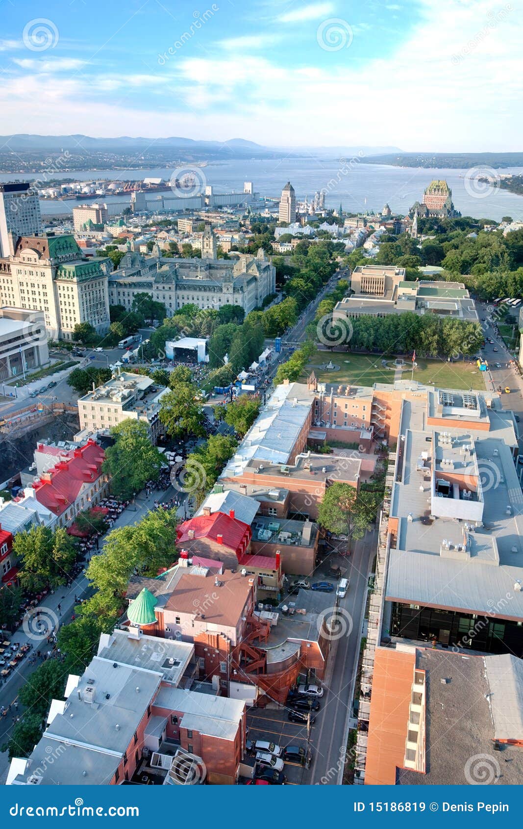 elevated view of quebec city, canada