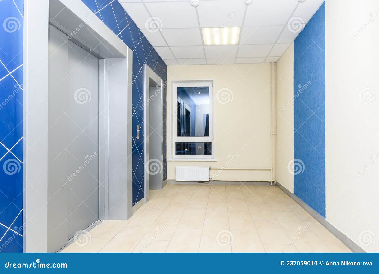 Elevator and Corridor in an Apartment Building Stock Photo Image of