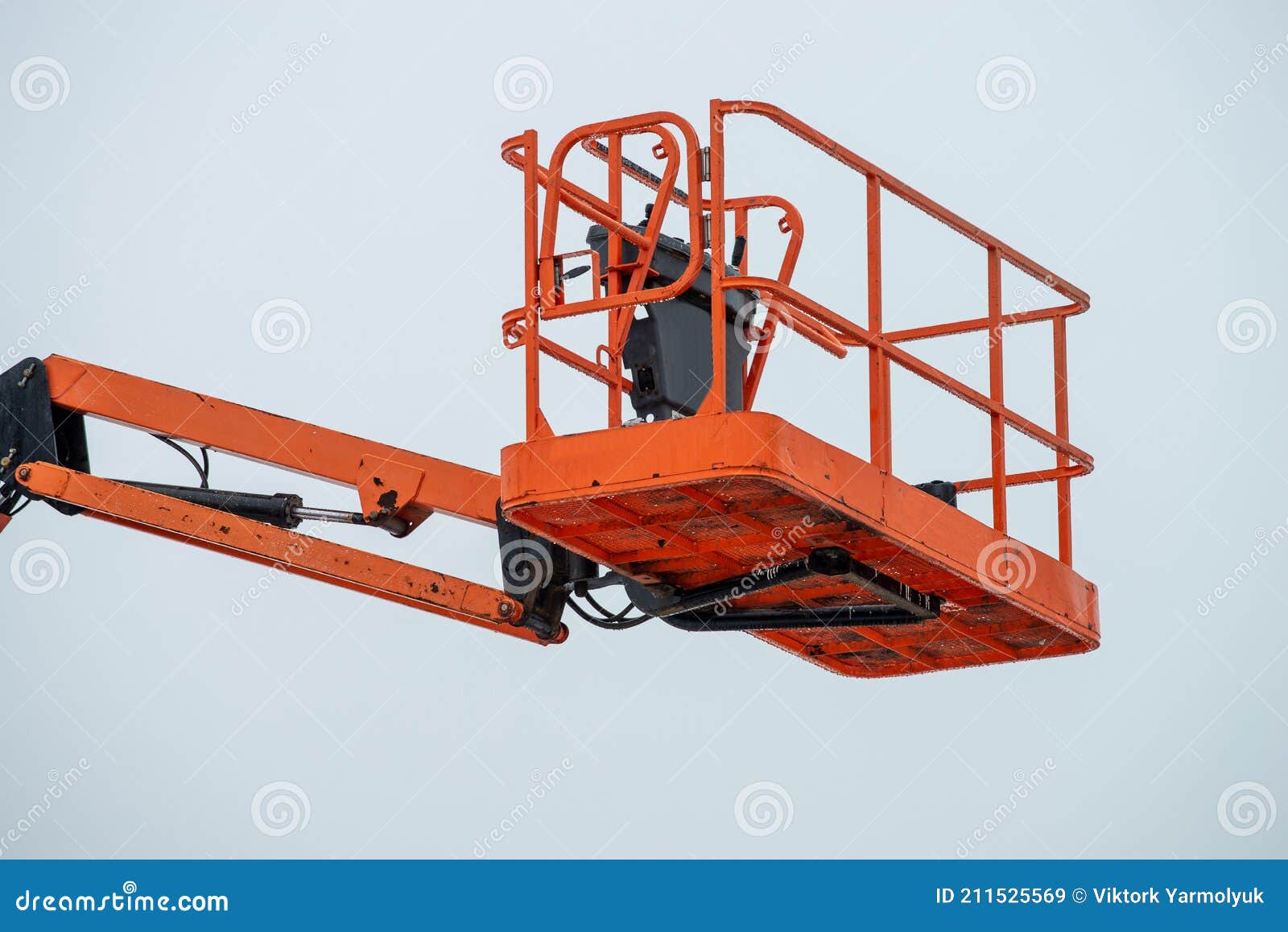Elevator crane hydraulic stock image. Image of engineering 211525569