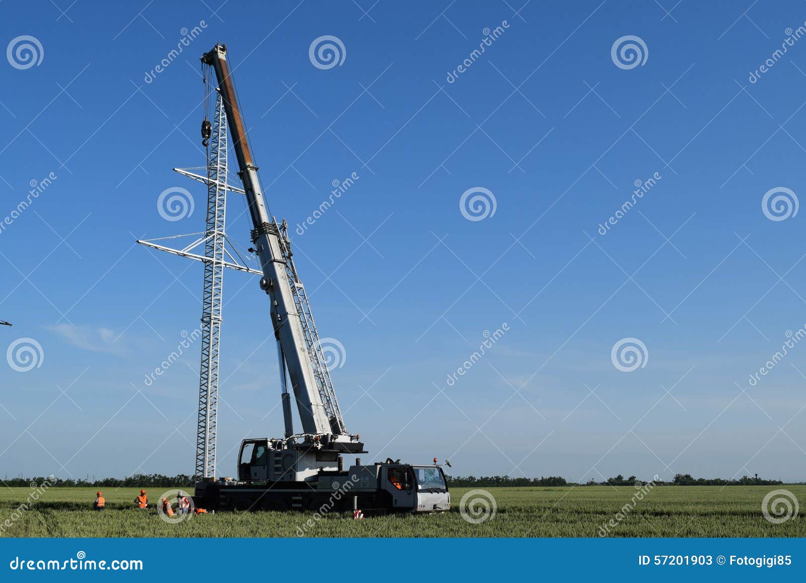 The elevator crane stock image. Image of electric, blue 57201903