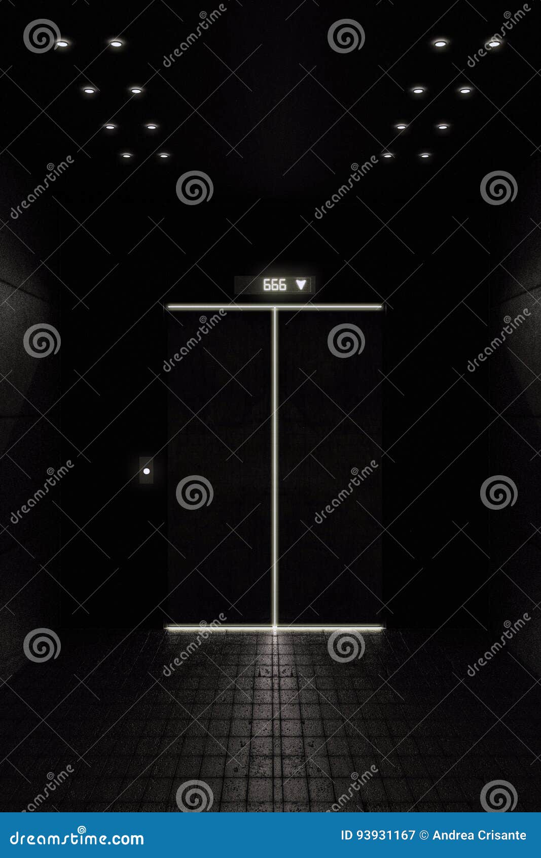 Elevator door stock illustration. Illustration of silver - 93931167