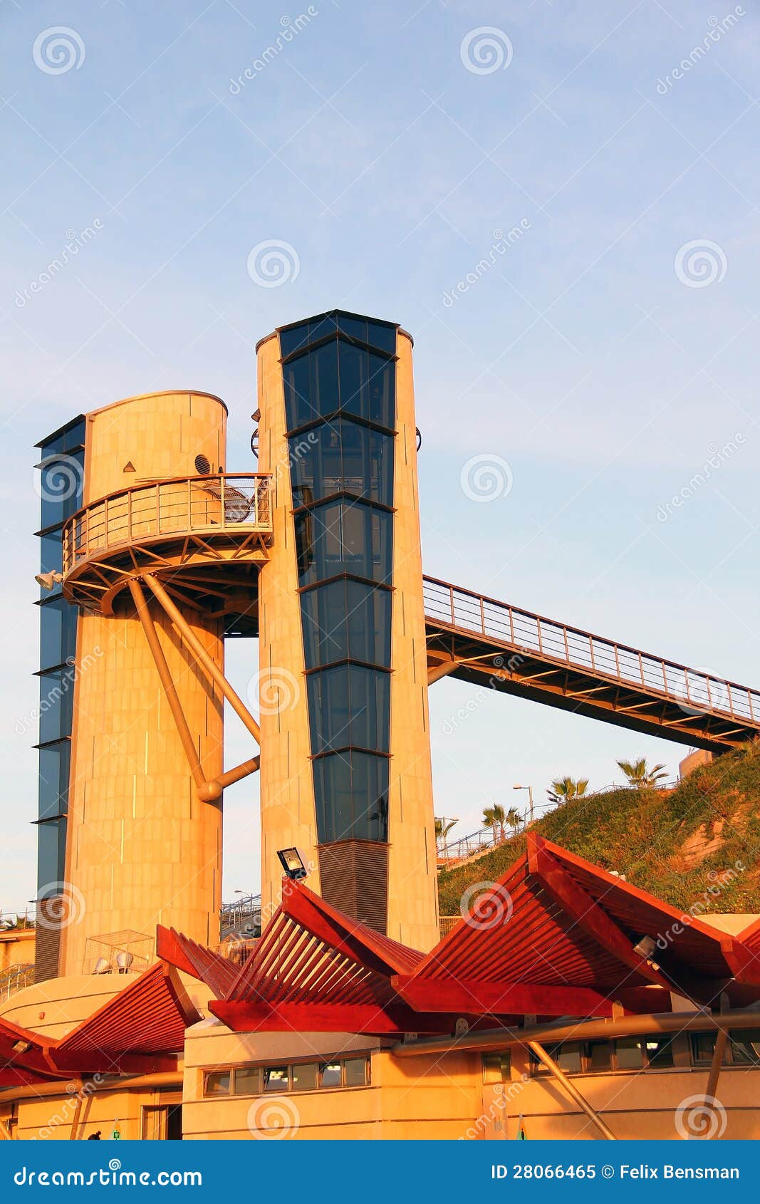 Elevator to the beach. stock image. Image of bind, israel 28066465