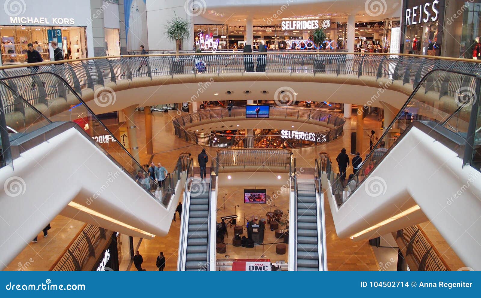 Inside the Bullring Shopping Centre in Birmingham, England Editorial