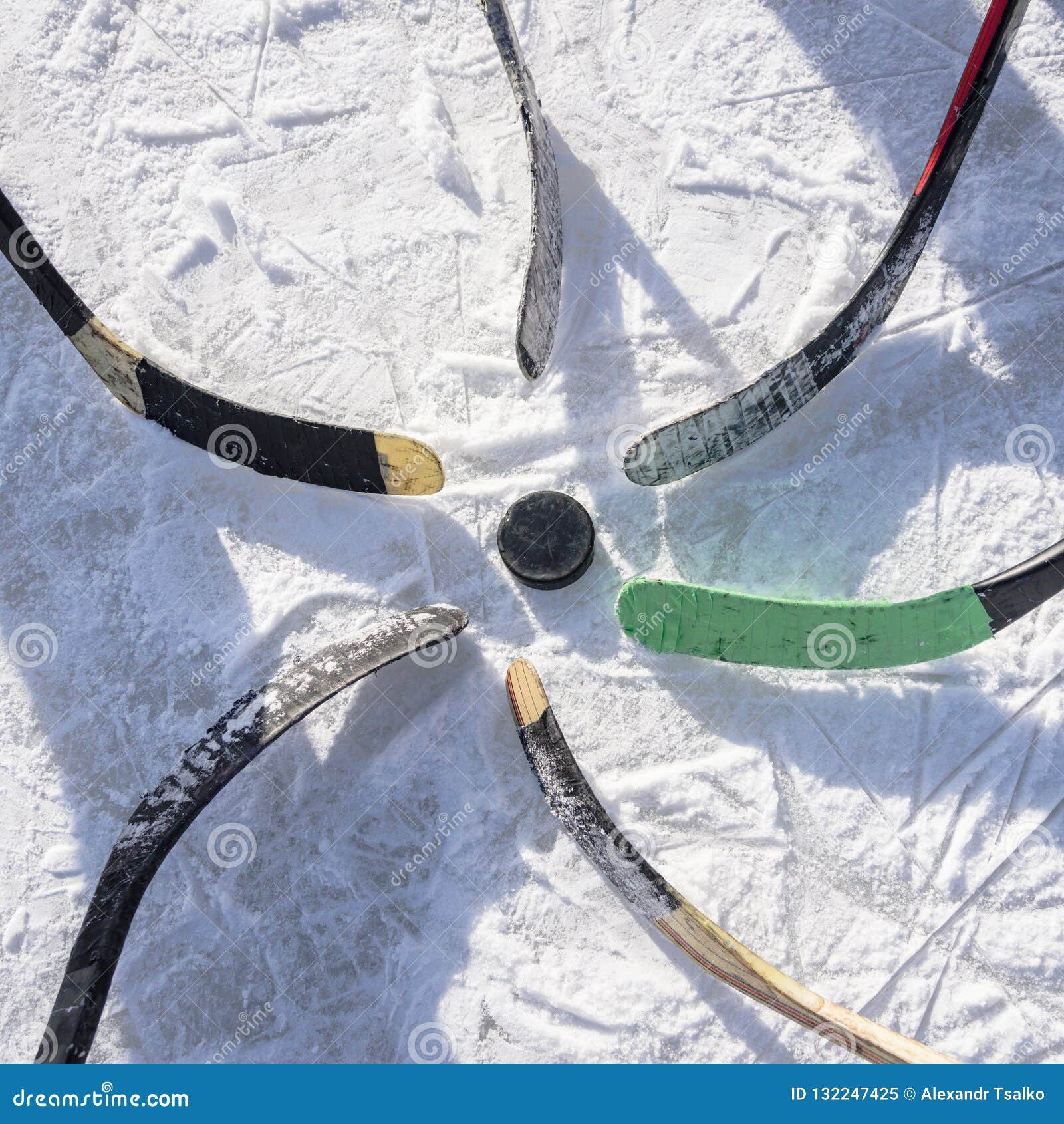 Hockey Team Put Putter Around the Washer Stock Image Image of cold