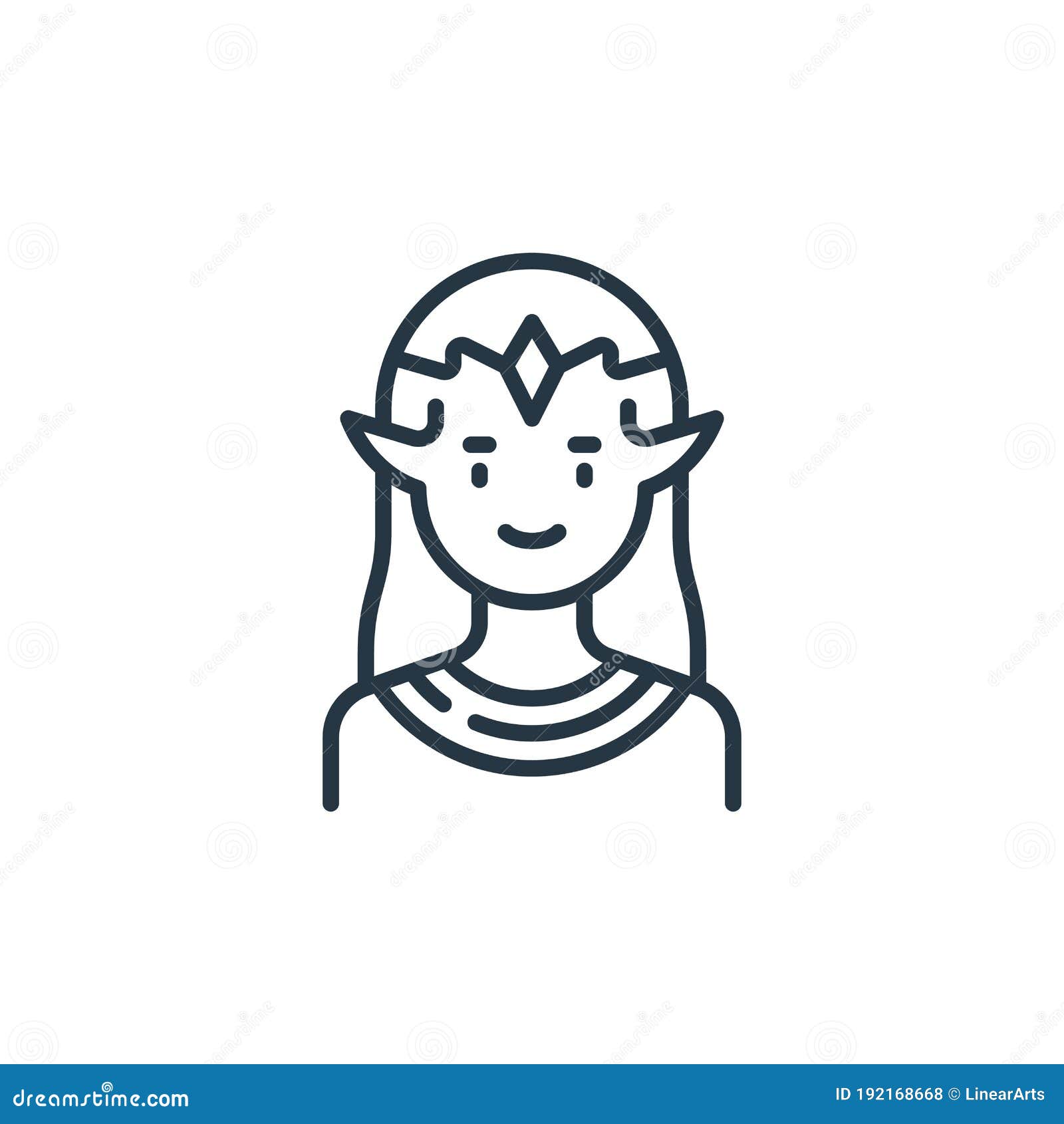 Elf Icon Vector from Fairytale Concept. Thin Line Illustration of Elf  Editable Stroke Stock Vector - Illustration of character, decoration:  192168668, image size:1600x1690