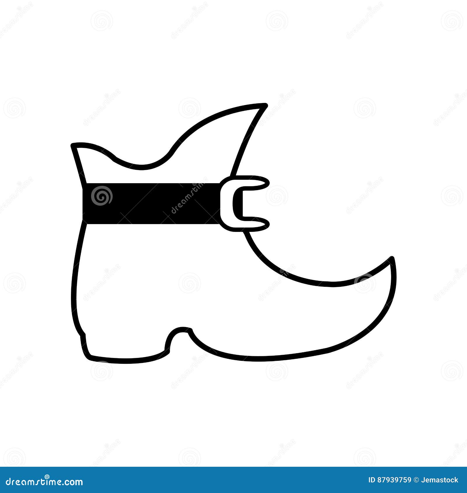 Elf Like Boot Cartoon Icon Image Stock Illustration - Illustration of ...