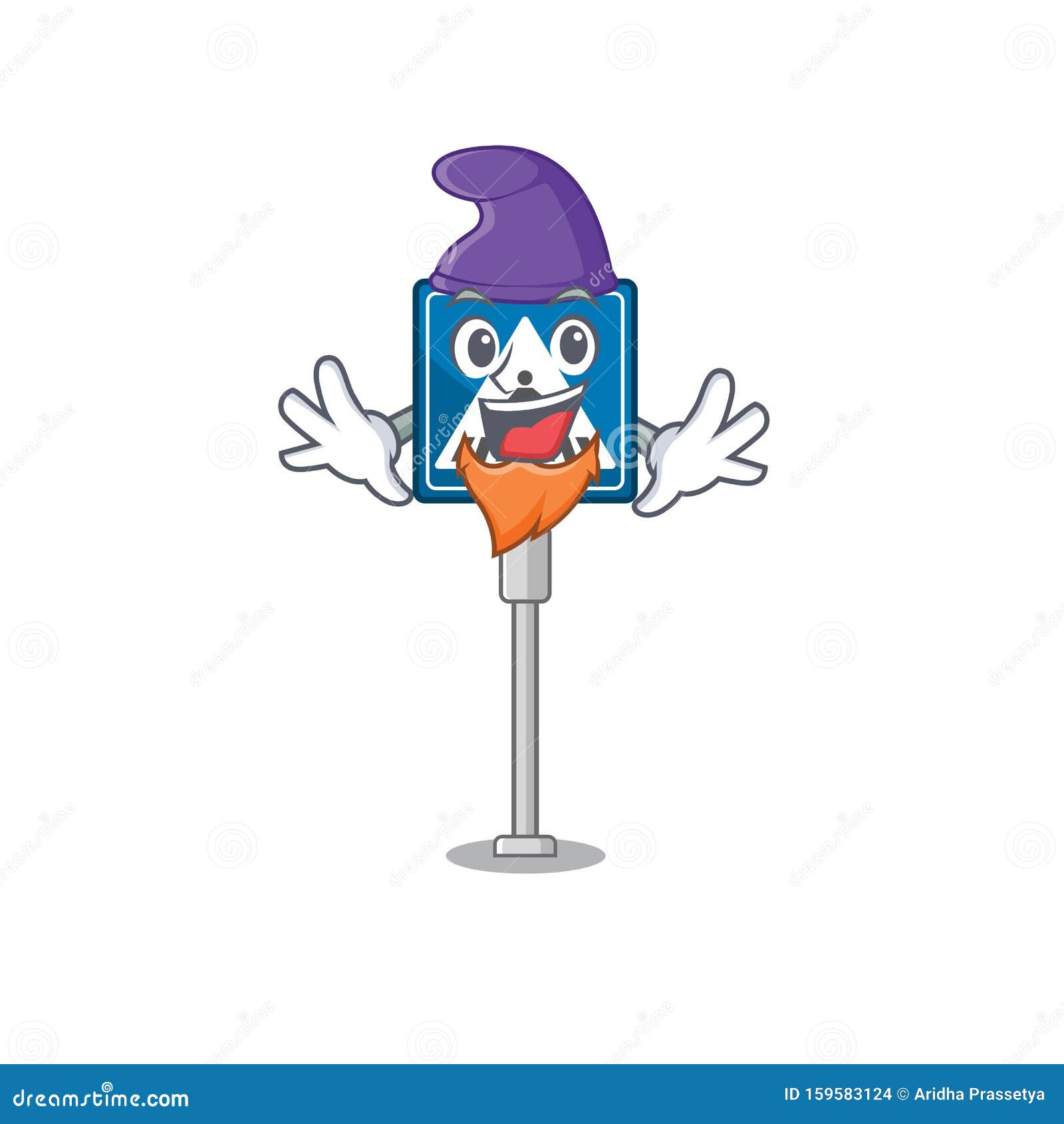 elf toy crosswalk sign on character table