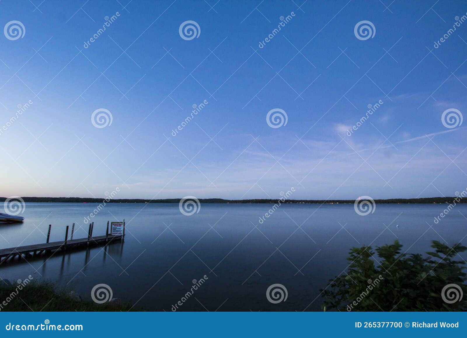 Night Over Elk Lake, Michigan Stock Photo Image of outdoors, view