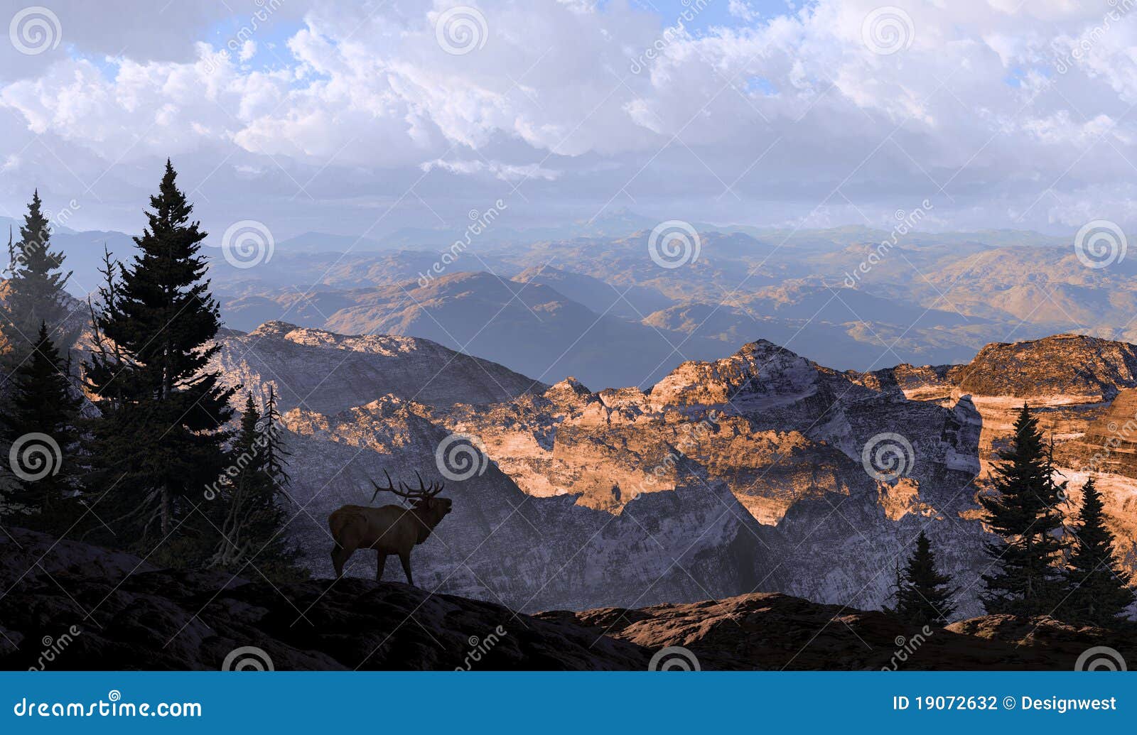elk lookout silhouette
