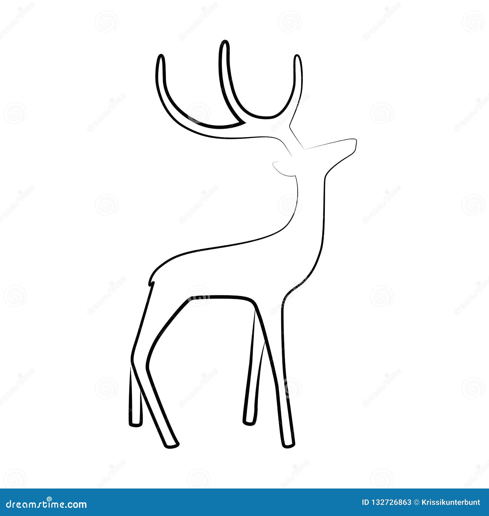 How To Draw A Christmas Deer, Reindeer, Step by Step, Drawing Guide, by  Dawn - DragoArt