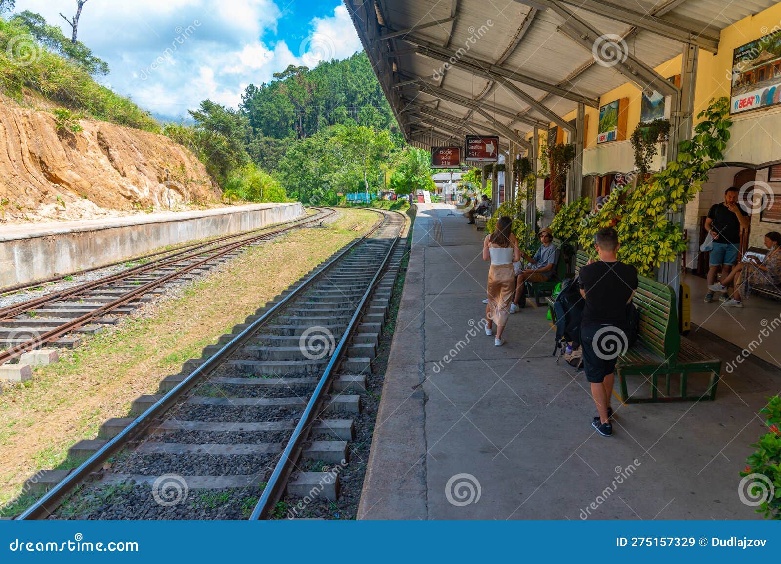 Ella, Sri Lanka, January 29, 2022 Ella Train Station at Sri Lan