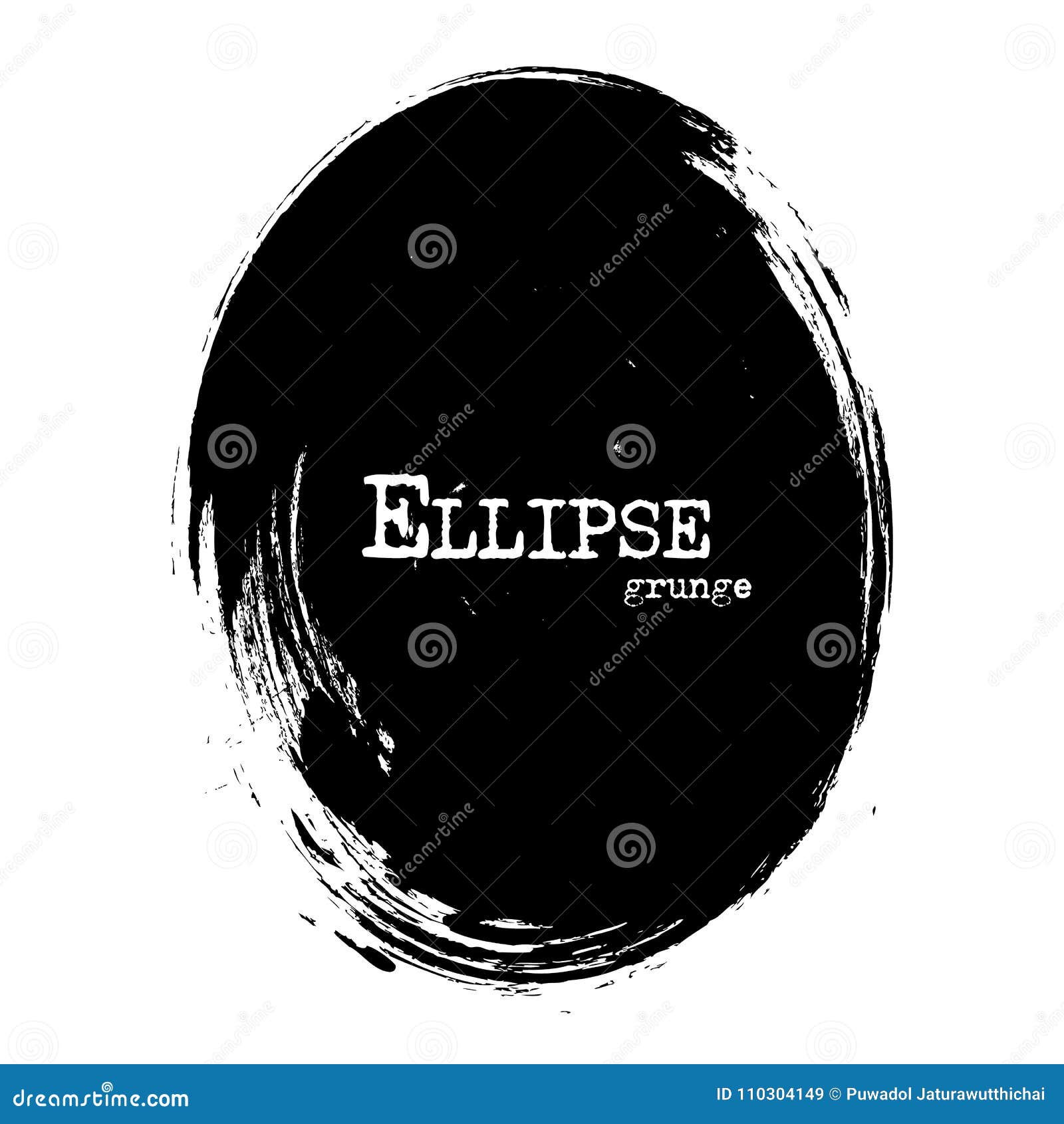 ellipse  . grunge style . 