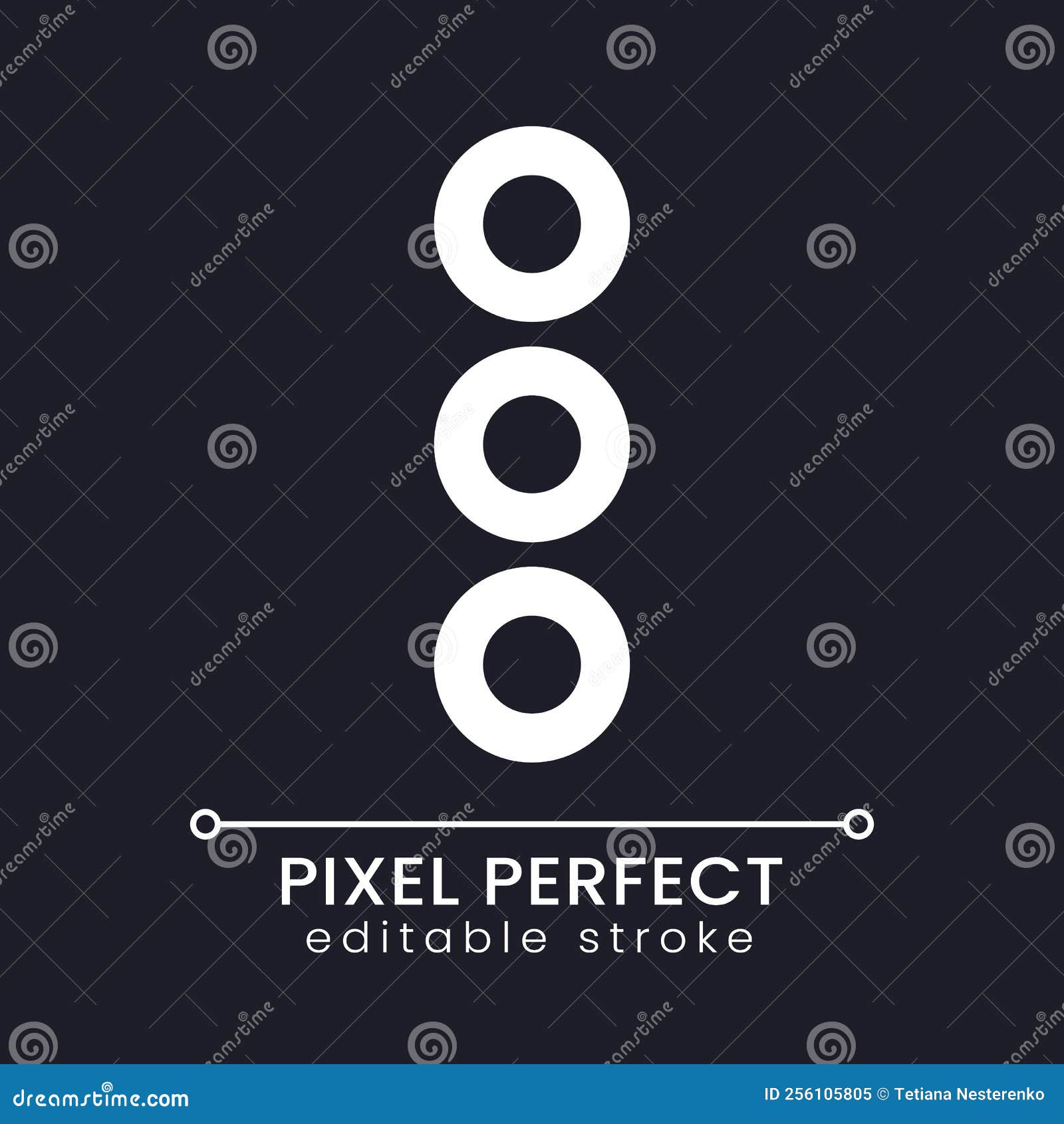 Ellipsis Menu Black Glyph Ui Icon Cartoon Vector 256667489