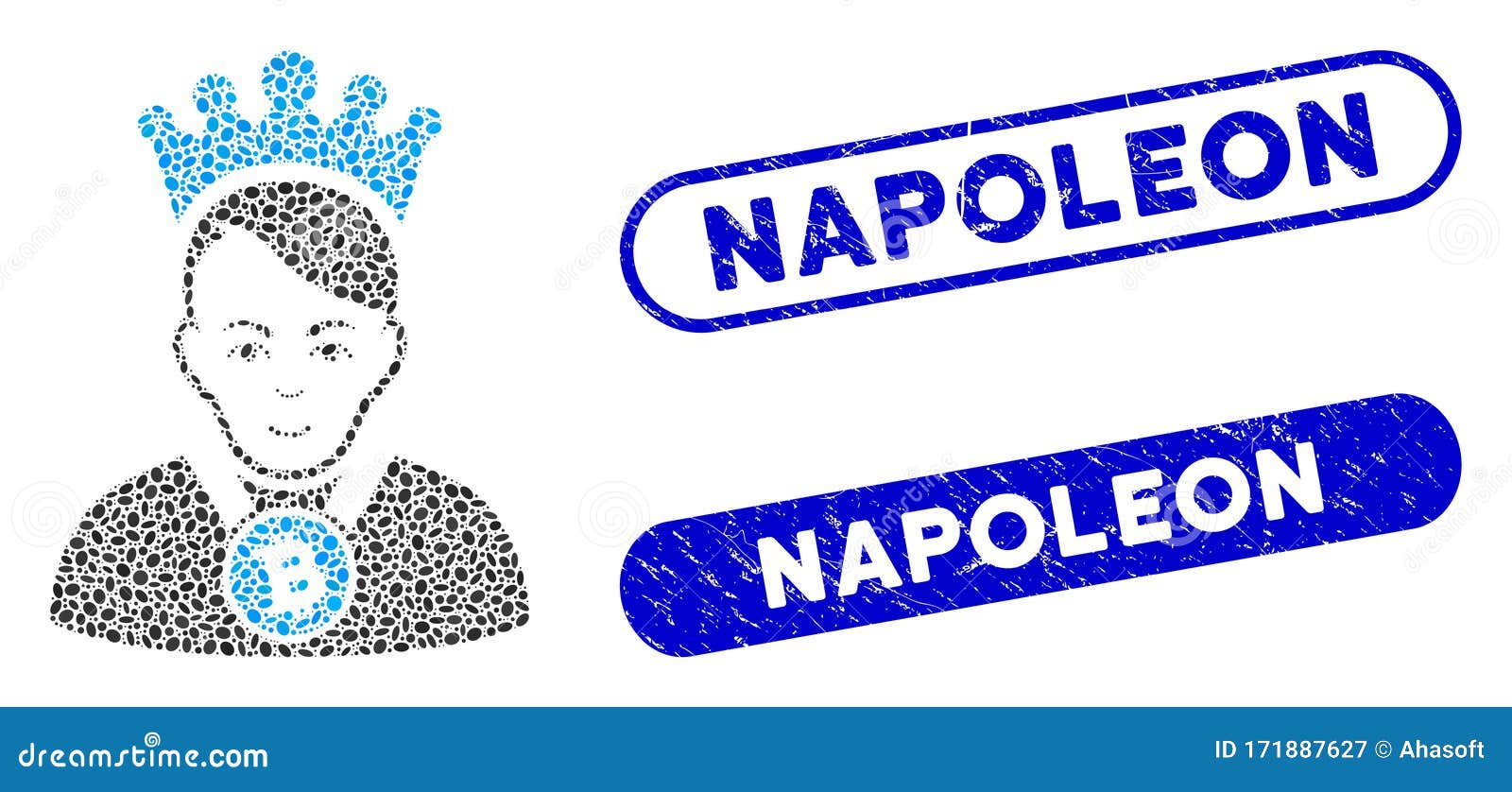 Elliptic Mosaic Bitcoin Lord with Scratched Napoleon Seals Stock Vector -  Illustration of magnat, collage: 171887627