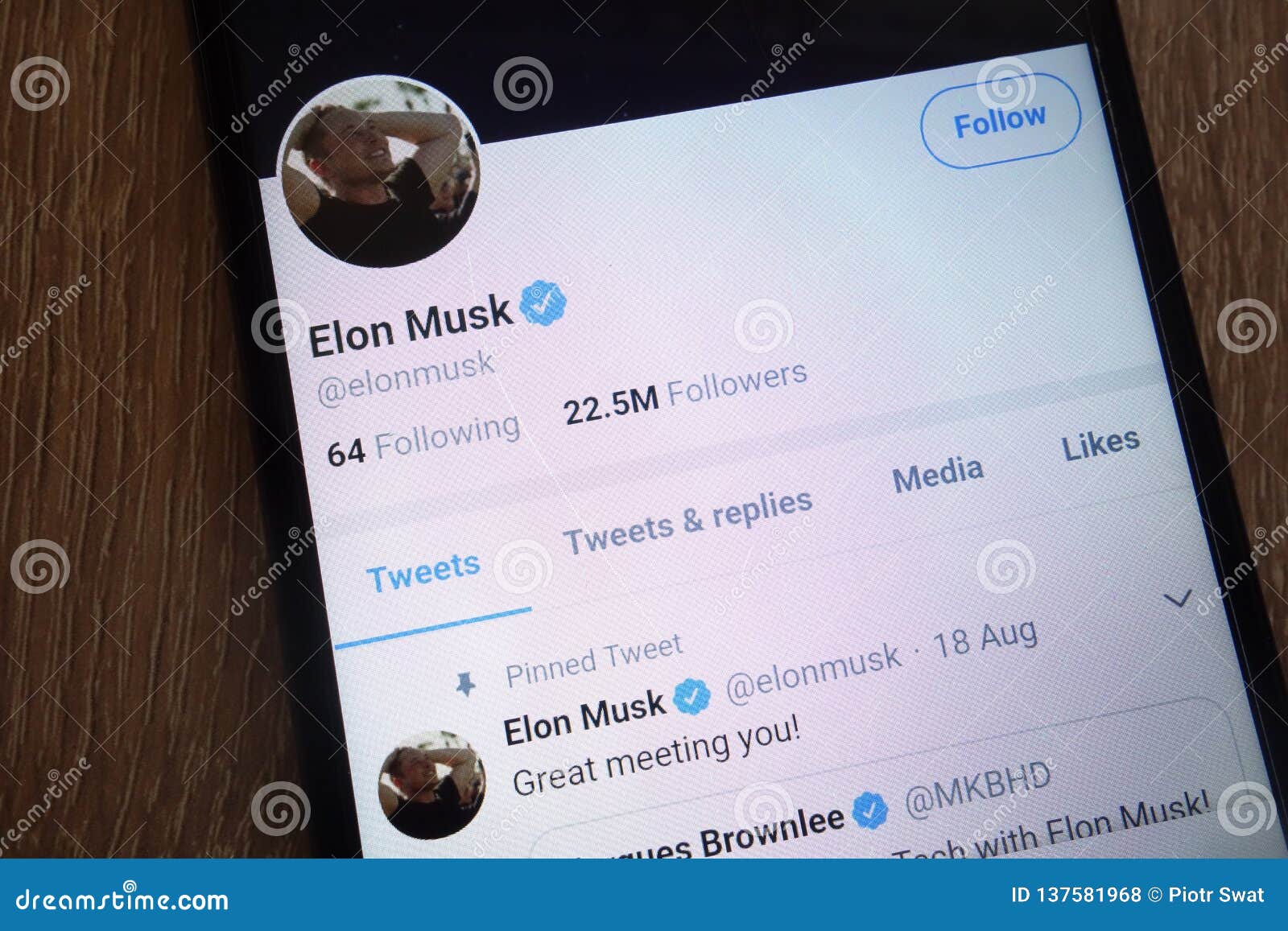 Elon Musk Twitter Account Displayed On A Modern Smartphone Editorial Stock Photo Image Of Site Editorial 137581968
