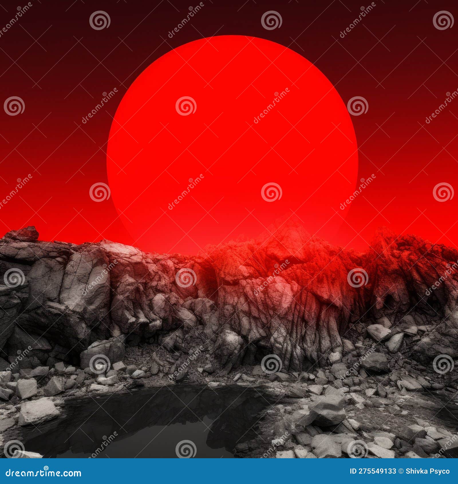 the eloquent red circle surreal image generative ai
