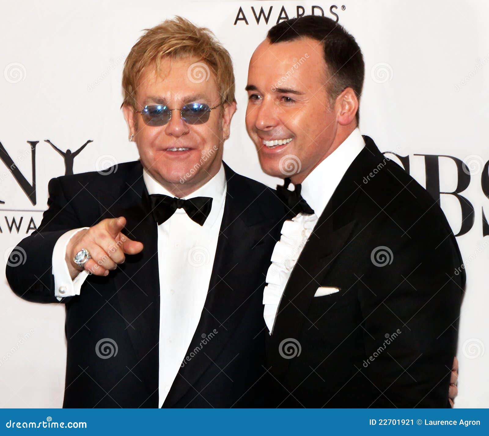Elton John and David Furnish at the 2009 Tony Awards Editorial Photo