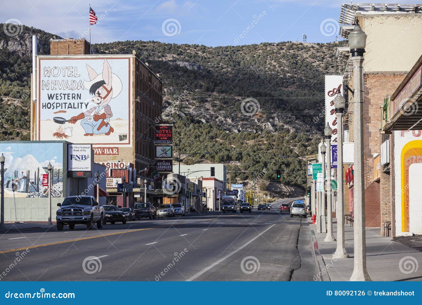Ely Nevada Historic Business District Photo éditorial Image du