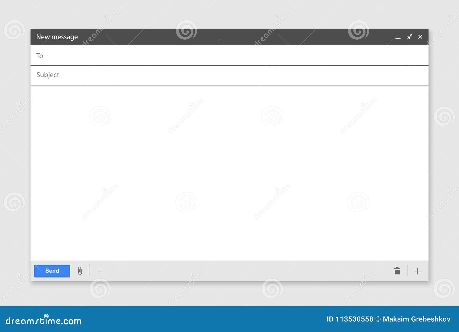 Email Blank Template Mail Frame Interface For Mail Message