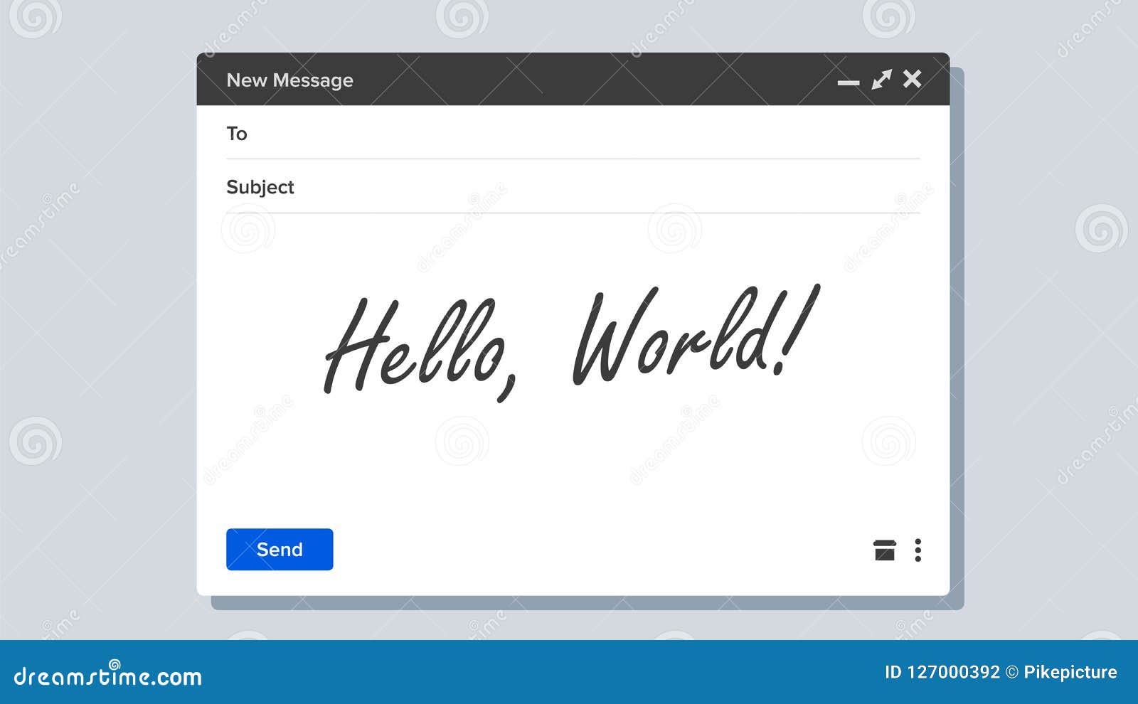 email blank template vector
