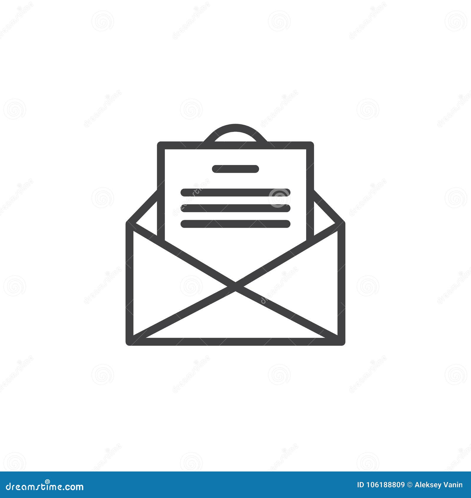 Email D'enveloppe Avec La Ligne Icône De Lettre De Carte De Carte Postale  Illustration de Vecteur - Illustration du dessins, pixel: 106188809