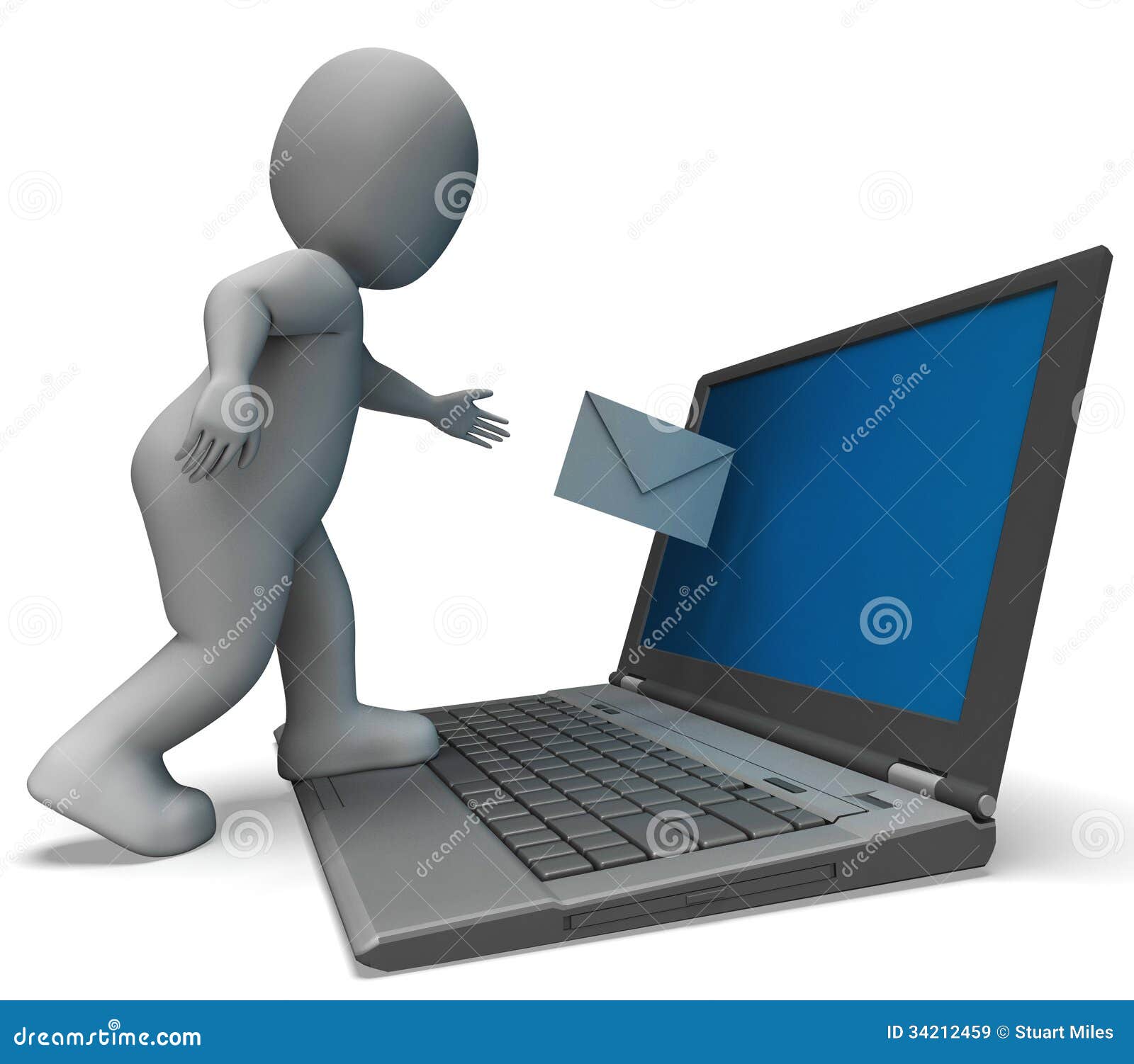 Email De L'ordinateur Portable Montrant La Correspondance D'email