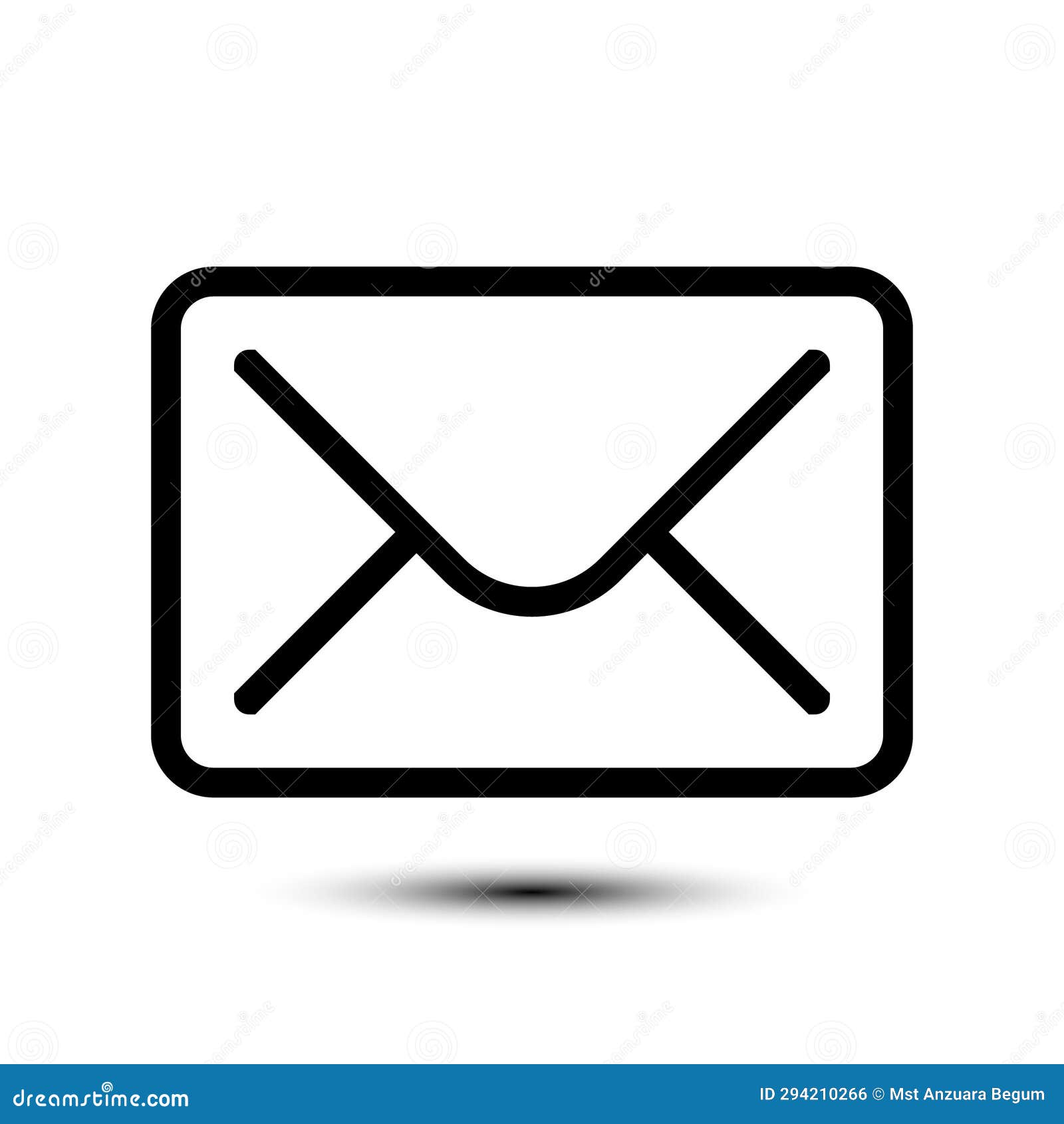 Email Icon Outline Vector, Message Icon, Inbox Sign, Messaging Symbol