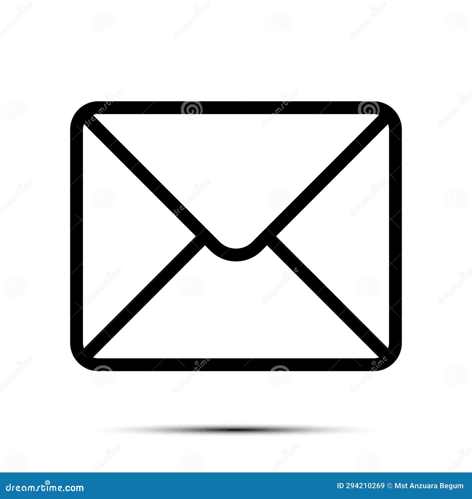 Email Icon Outline Vector, Message Icon, Inbox Sign, Messaging Symbol