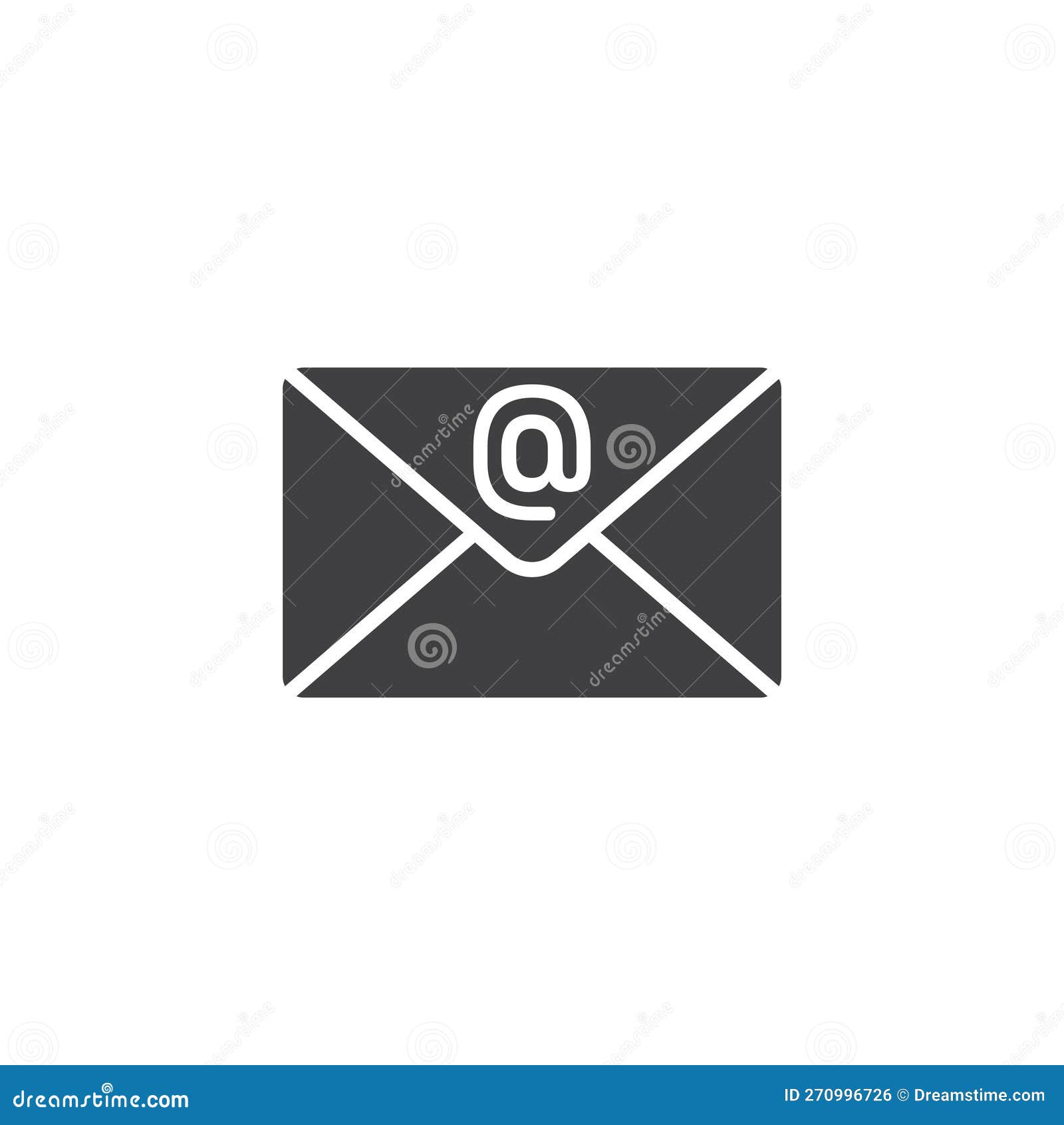 Modern Email Icon Vector Black White | CartoonDealer.com #270996726