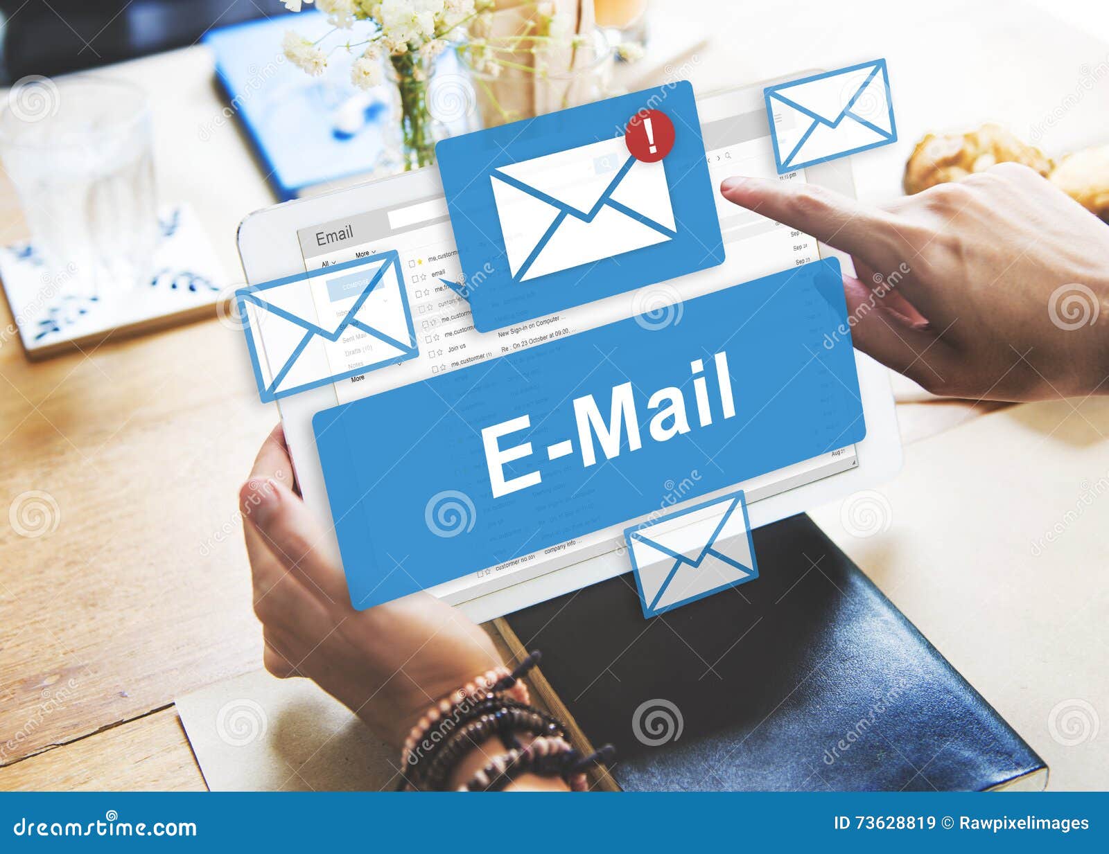 email inbox electronic communication graphics concept
