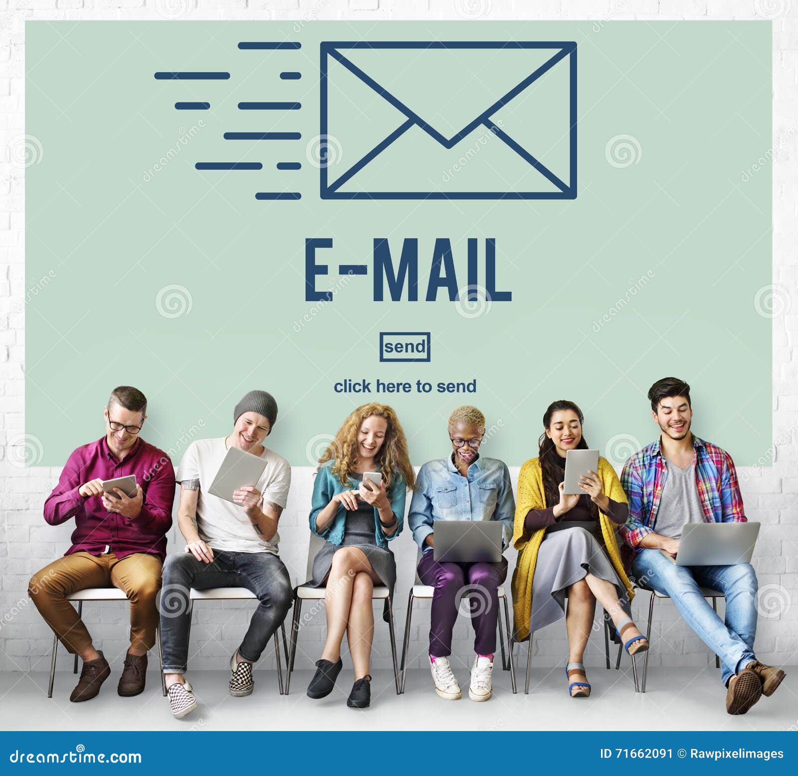 Email Connecting Communication Message Concept Stock Image