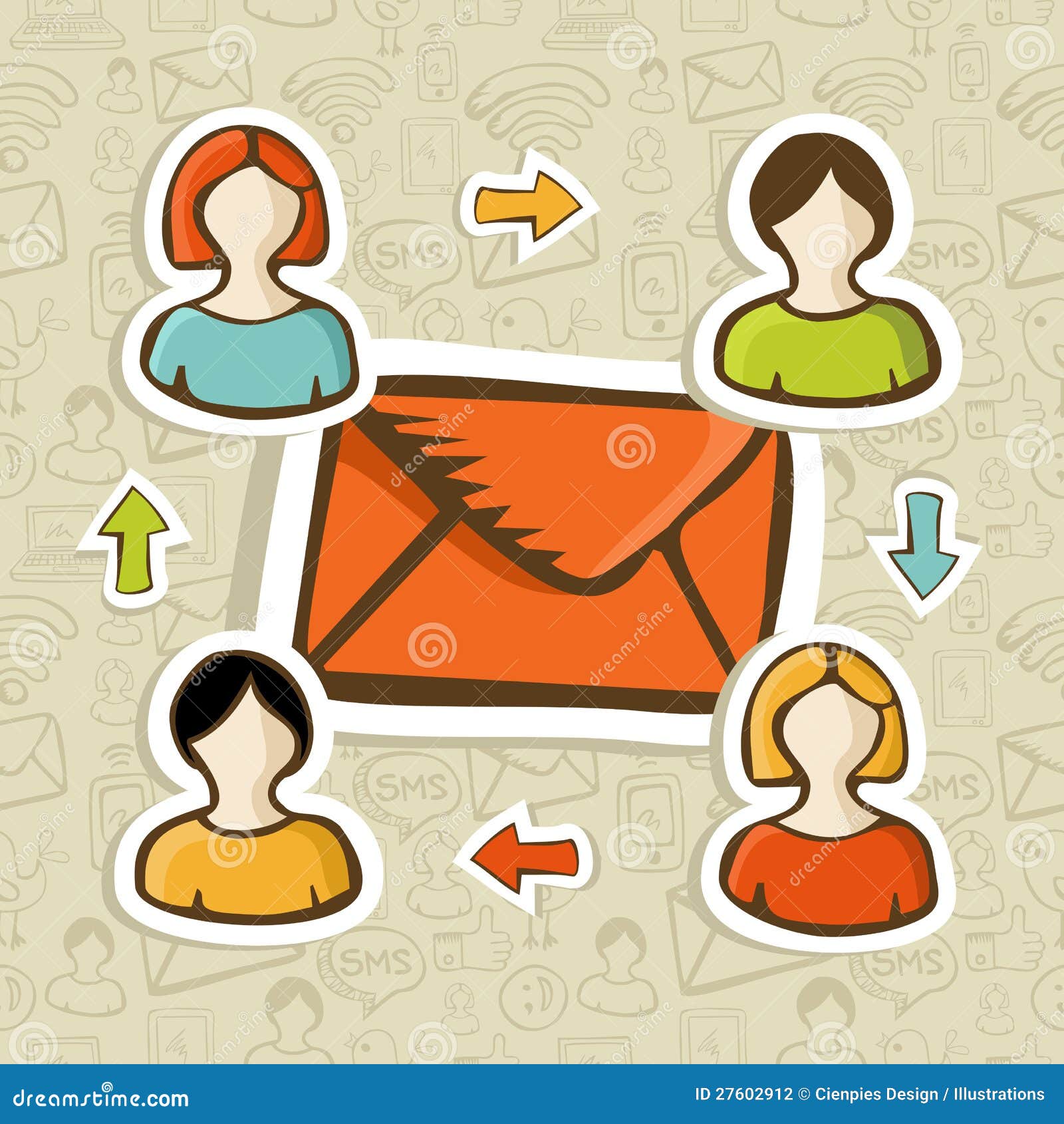 email marketing campaign concept background