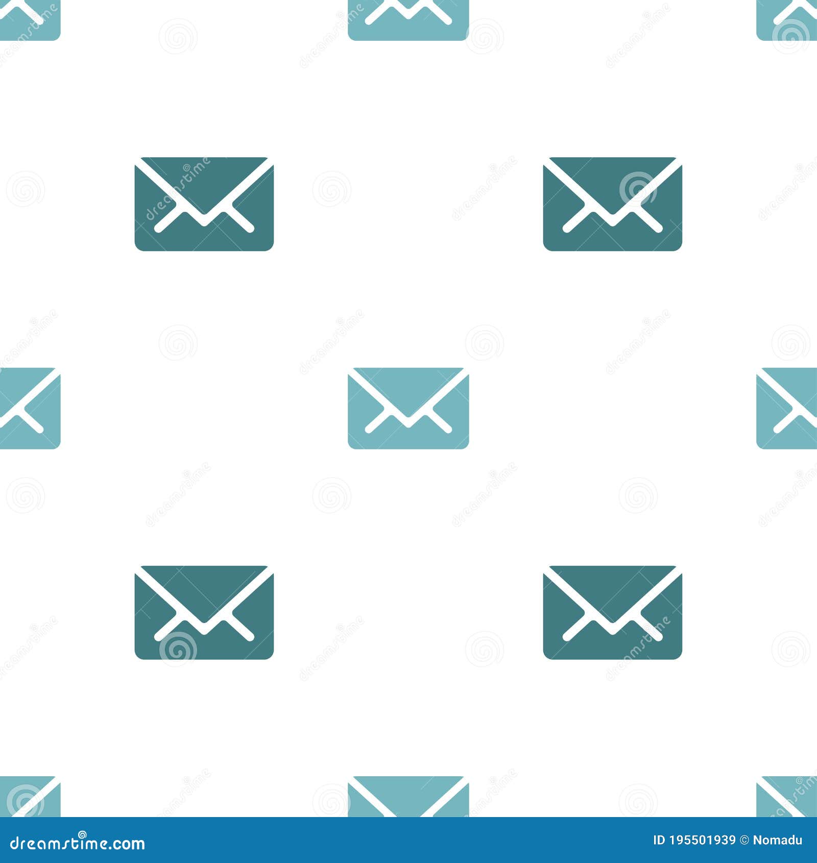 Email Message Seamless Navy On White Pattern Background Mail Message