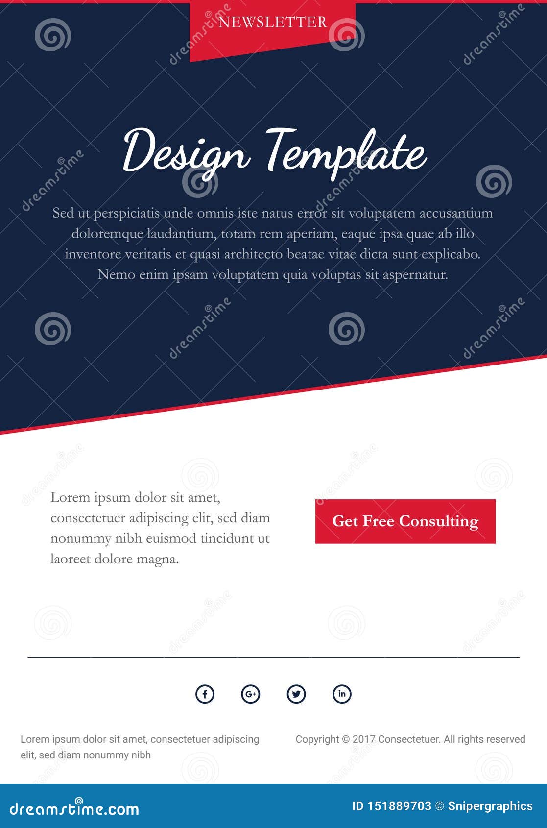 Email Newsletter Vector Design Template Stock Vector Illustration Of Blank Vector