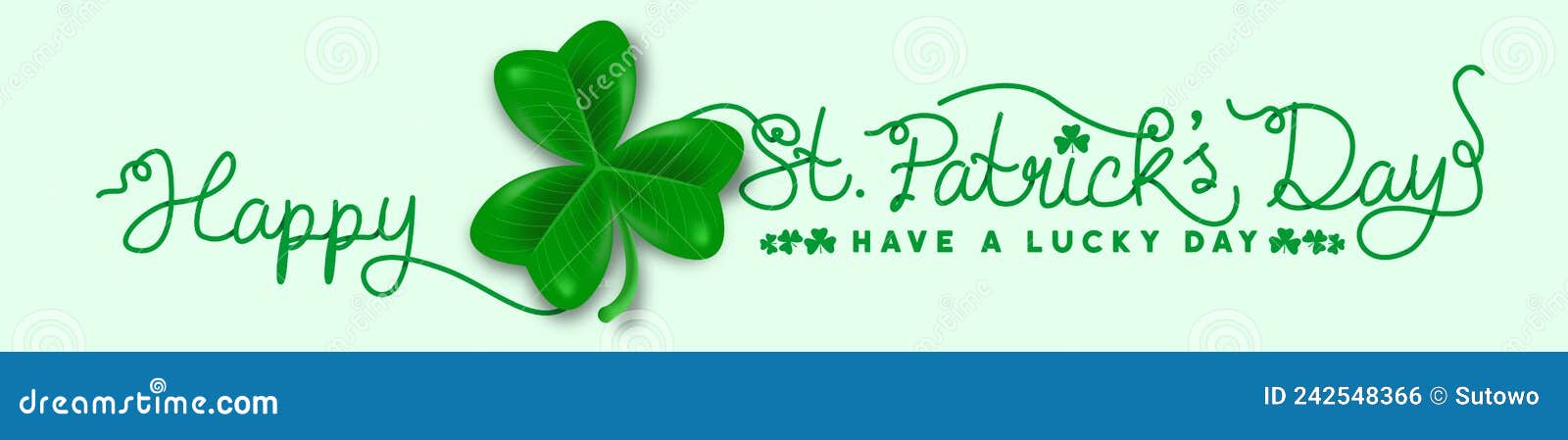 happy st patricks day hand writing vintage retro typography on green background. st. patrick`s day. shamrock leaf clover. typograp