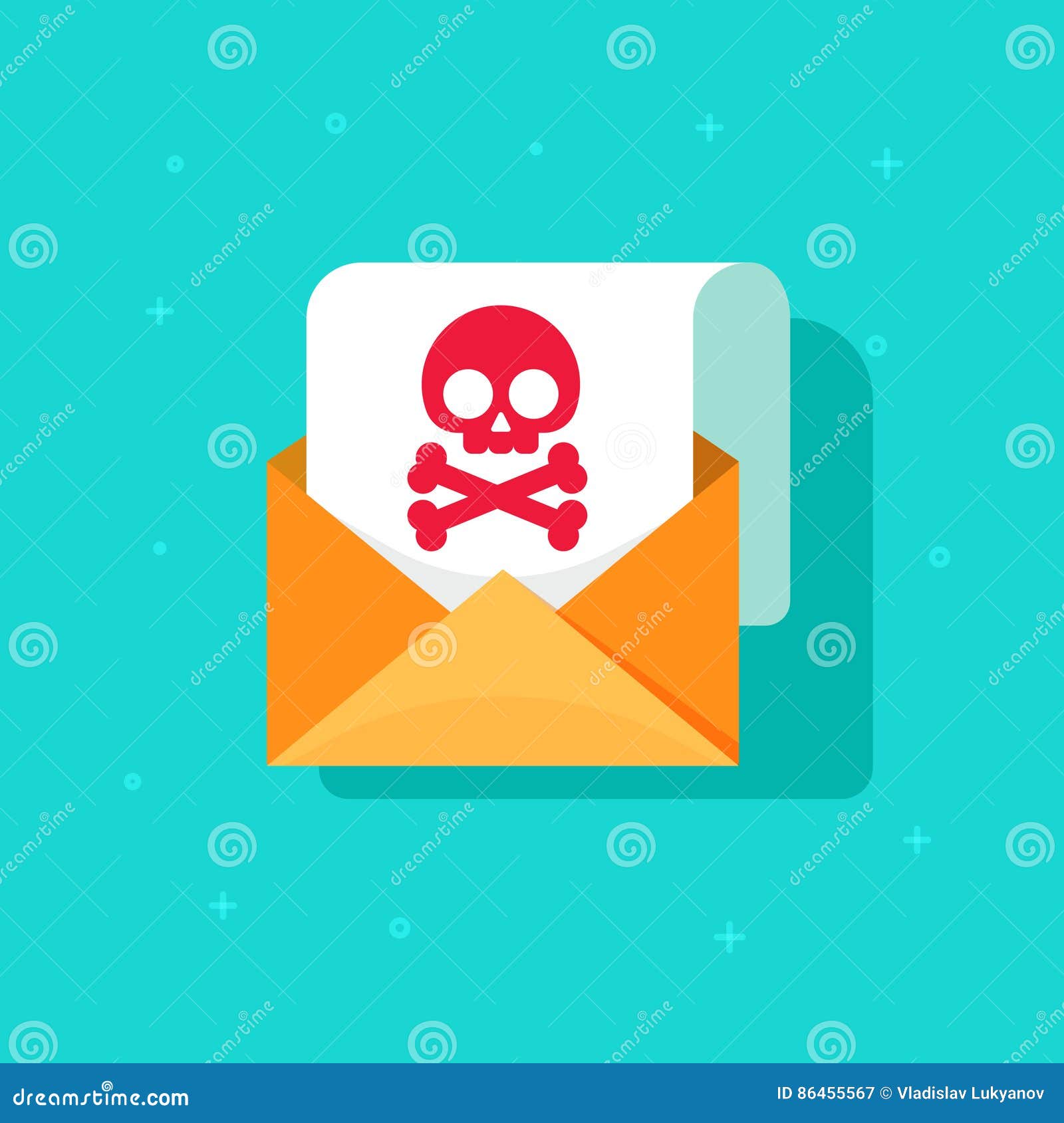 Email Spam Icon Idea Scam E Mail Message Concept Malware Alert Received Internet Hacking 