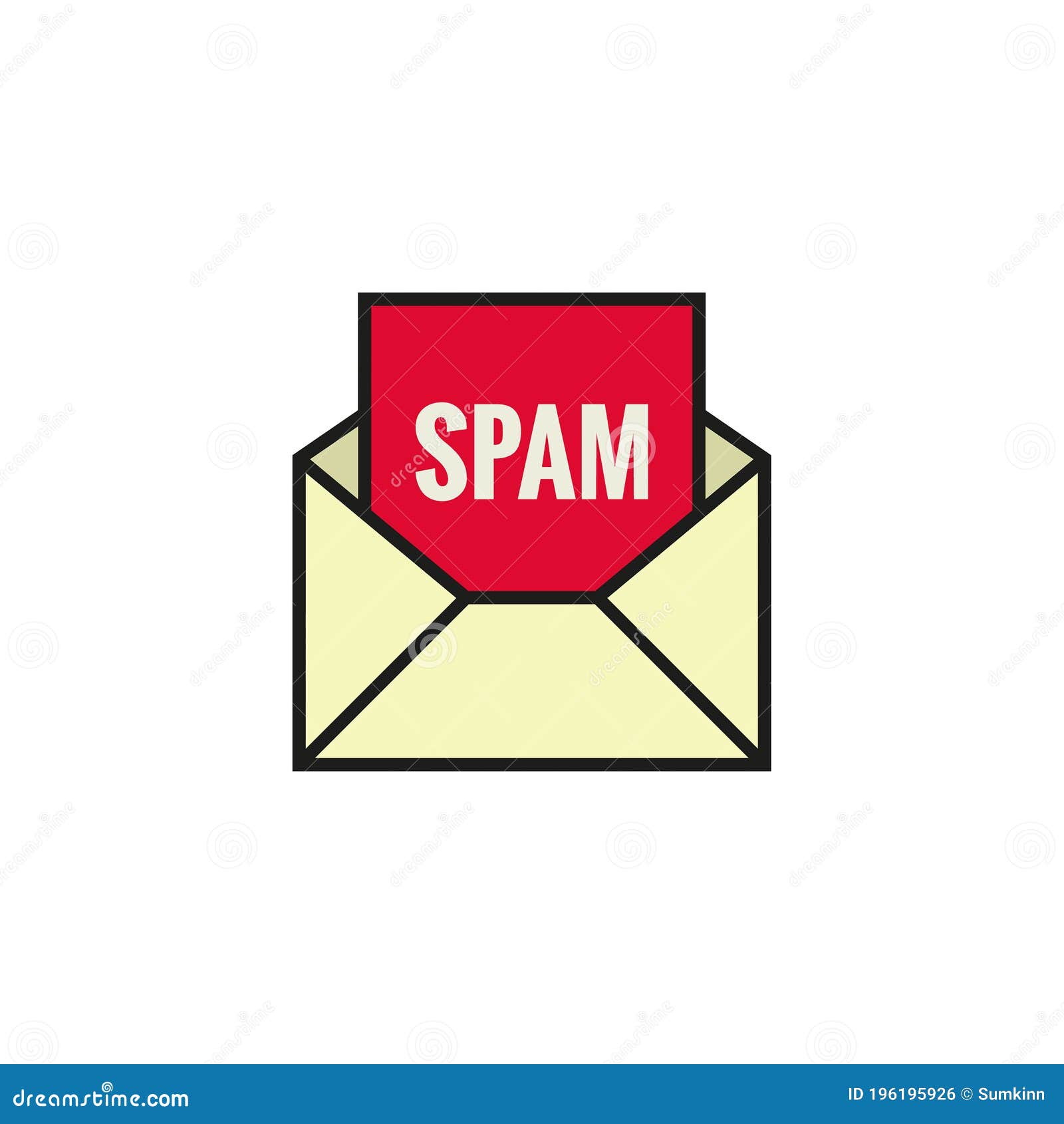 Spam Envelope Shows Malicious Electronic Junk Mail RoyaltyFree Stock