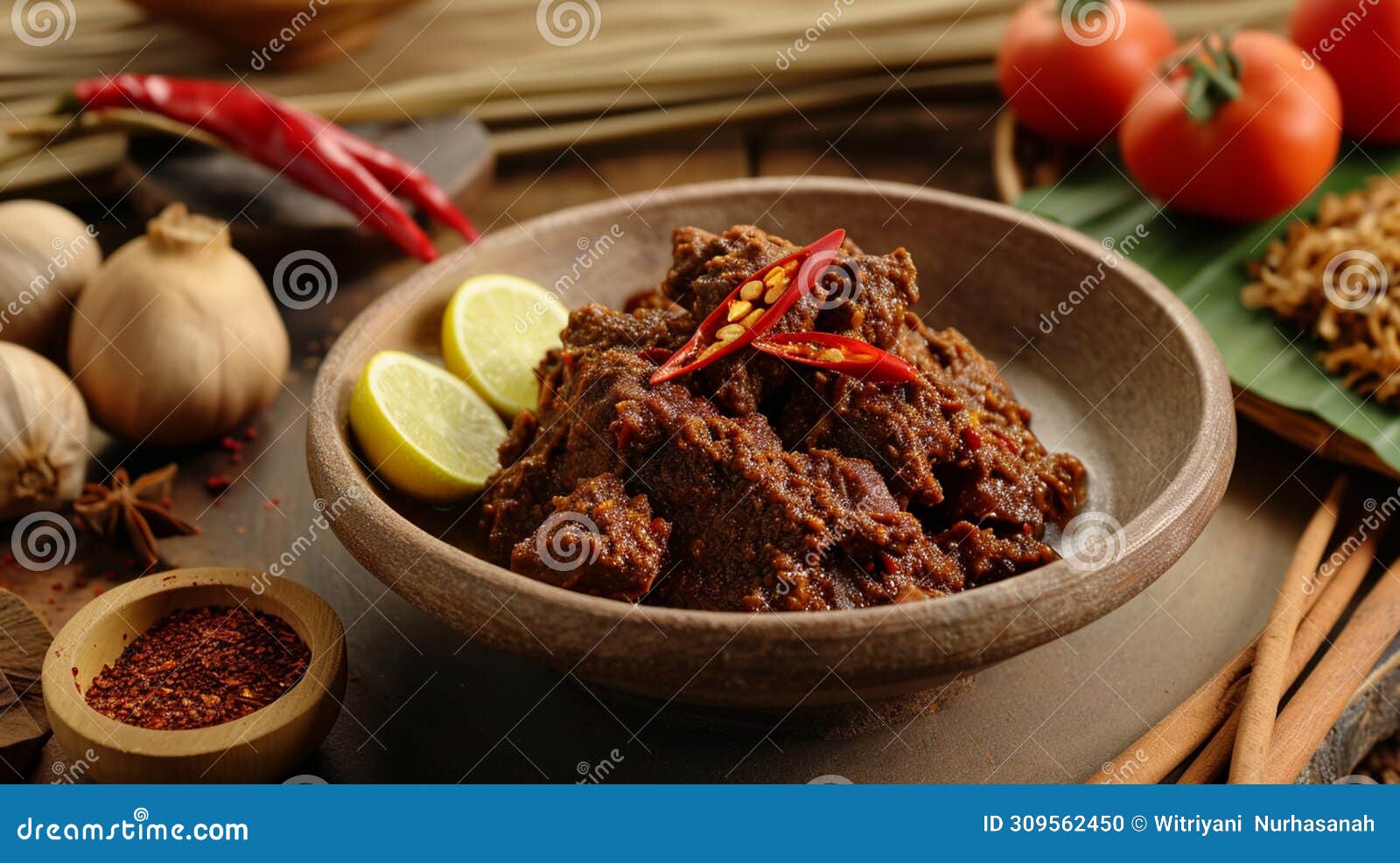 embark on an aromatic journey with rendang padang. generative ai