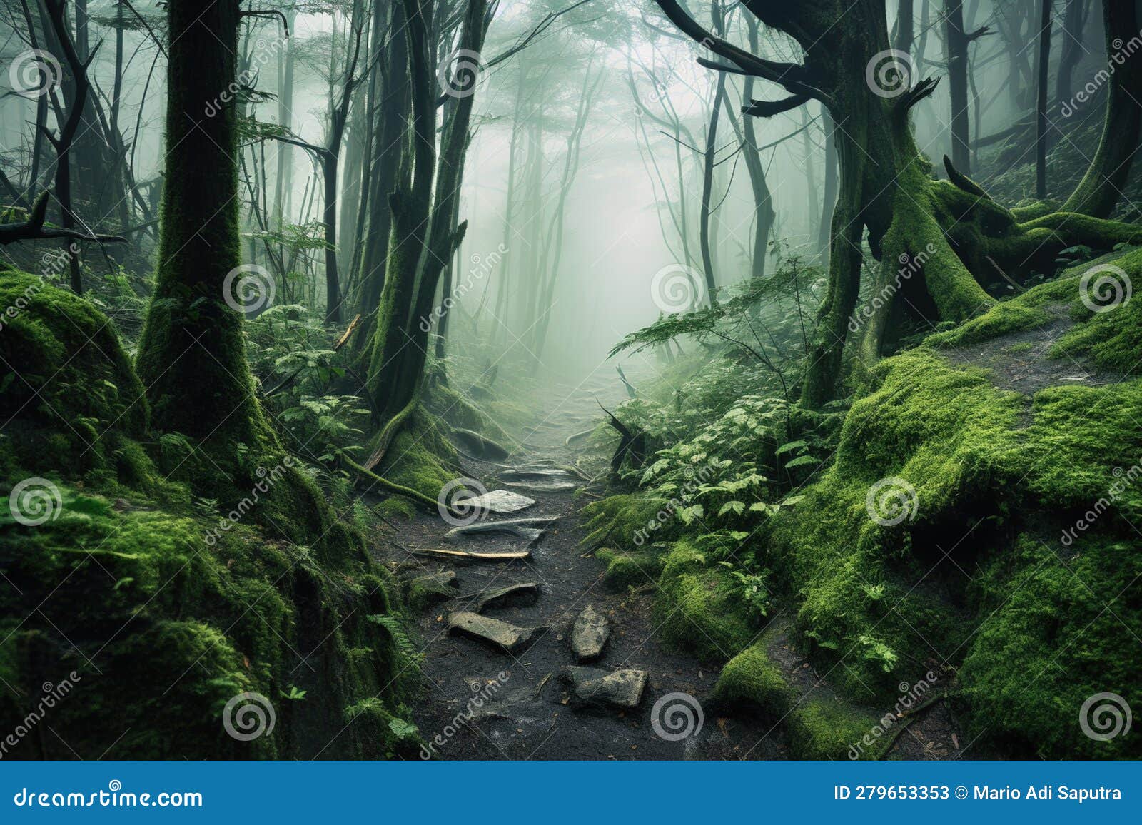 Exploring the Enigmatic Forest S Silky Layers Stock Image - Image of