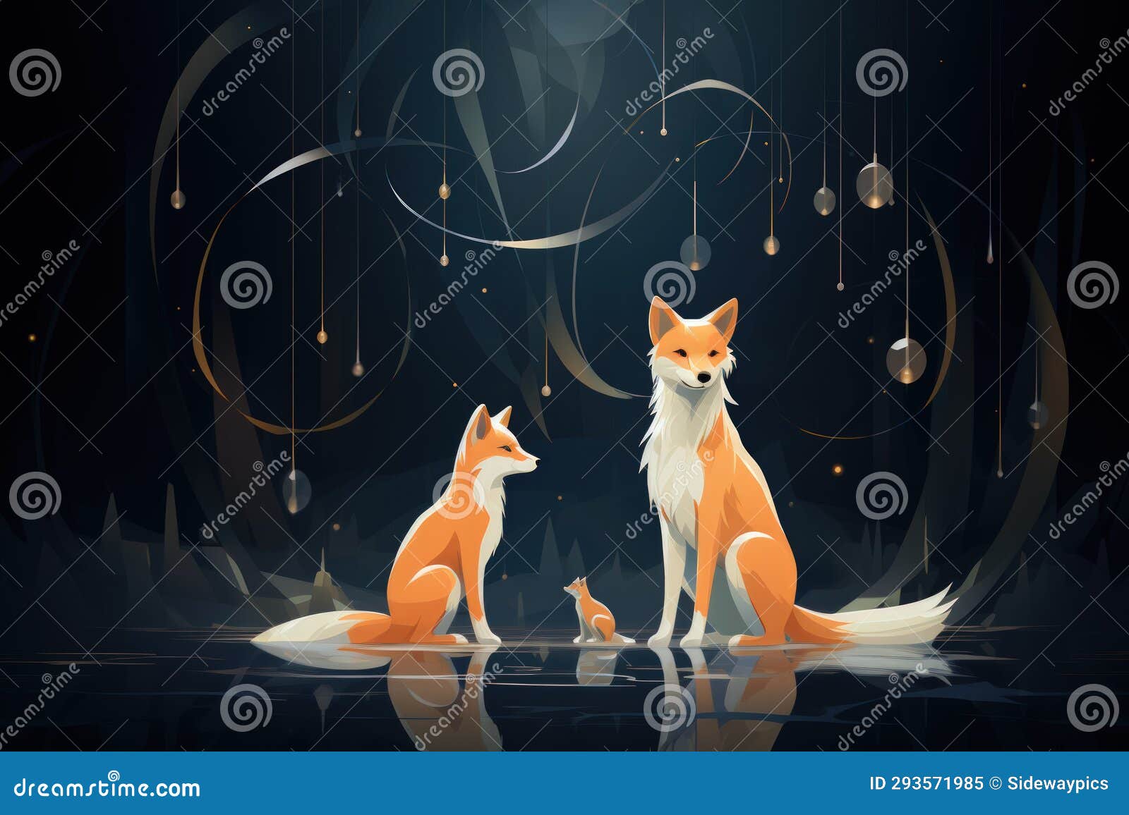 cunning -shifting foxes with magical abilities - generative ai